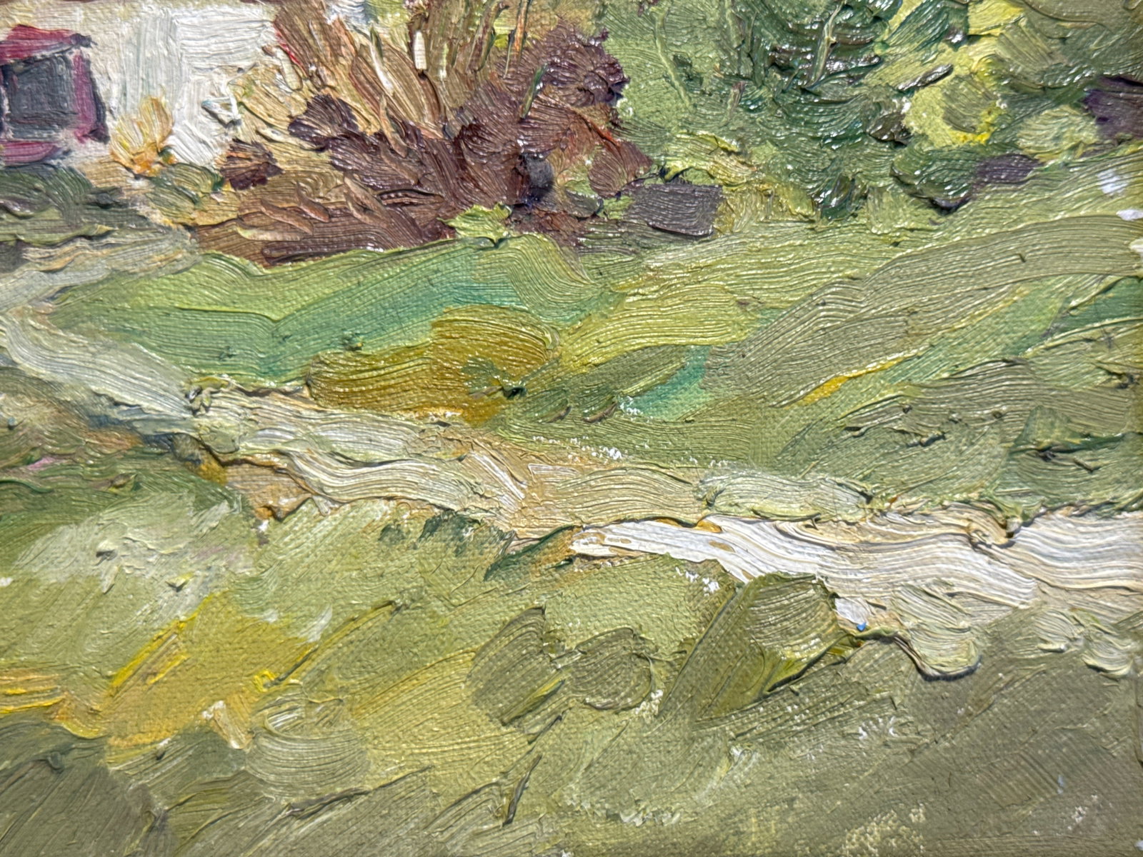 Oil painting with frame old house K. Leonid - 5