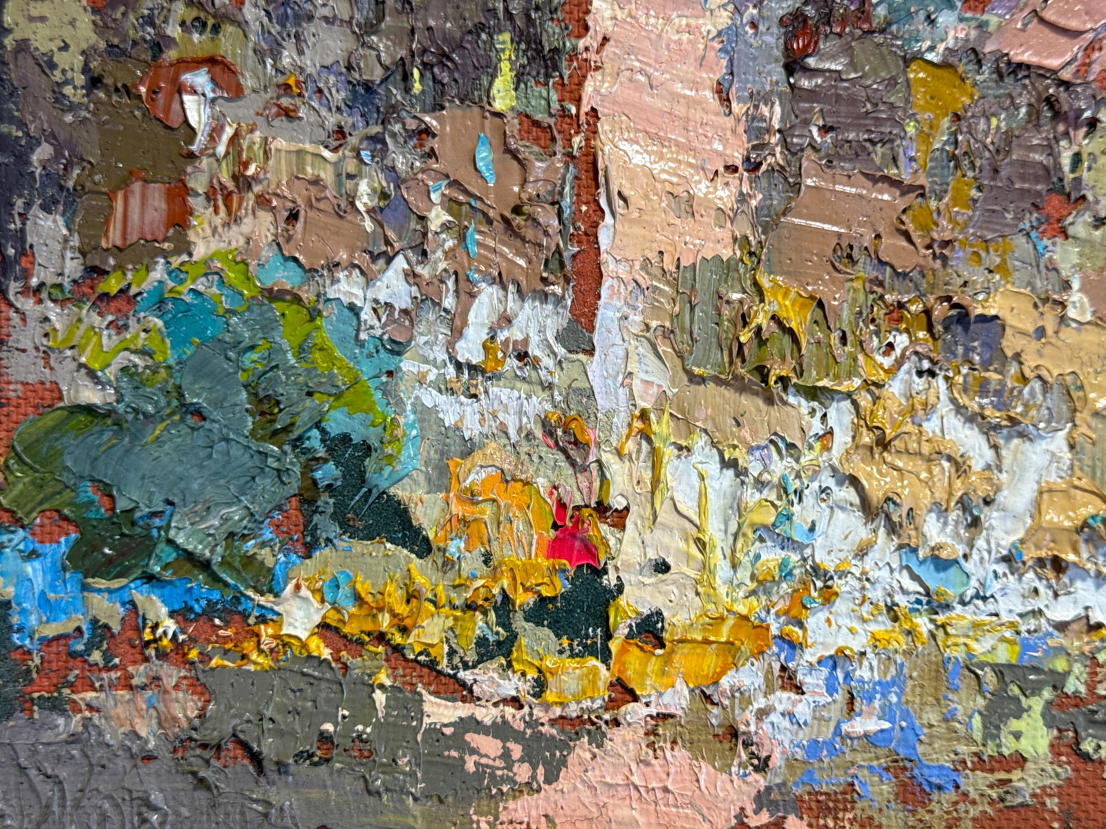 Oil painting with frame City K. Leonid - 3
