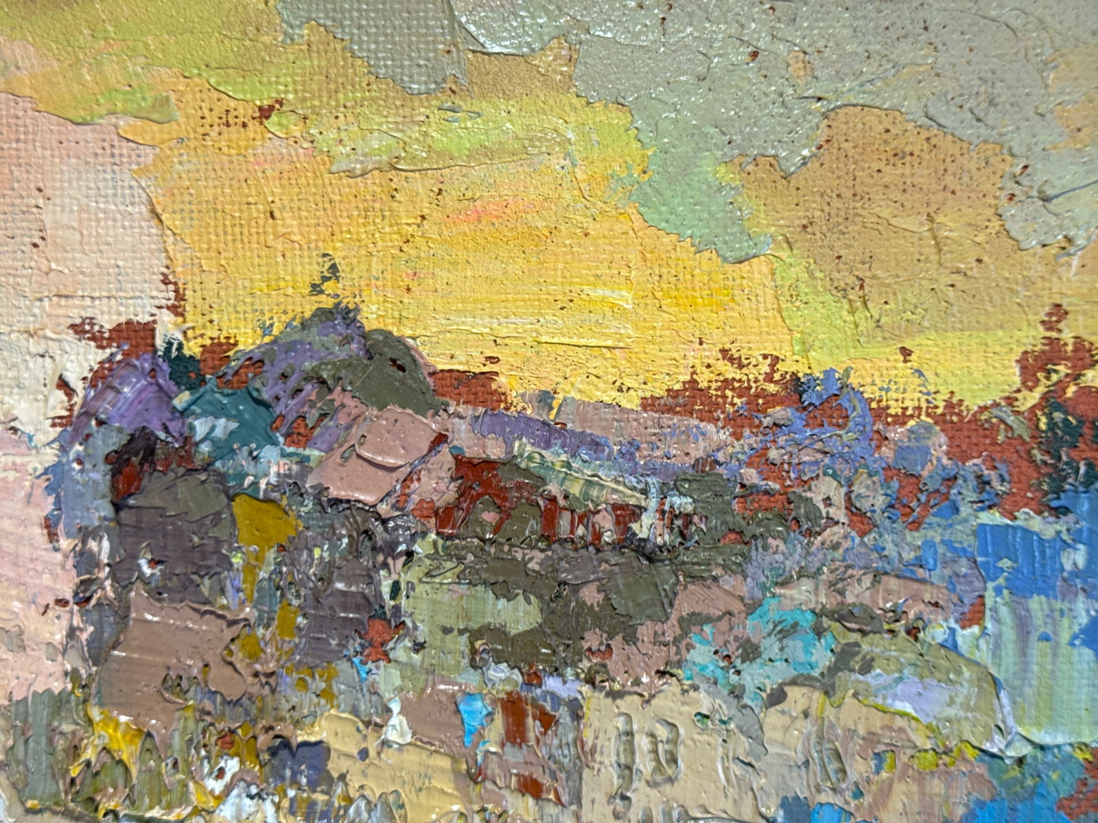 Oil painting with frame City K. Leonid - 5