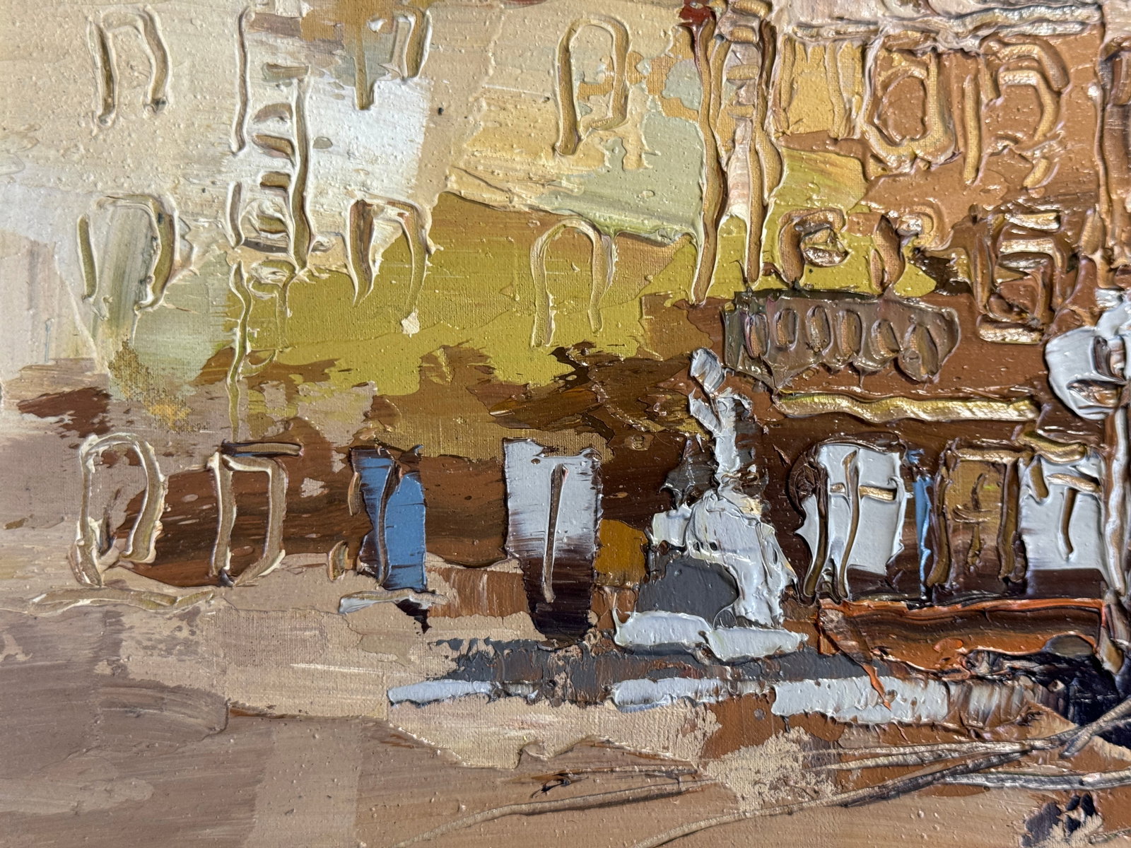 Oil painting with frame Lviv market square K. Leonid - 9