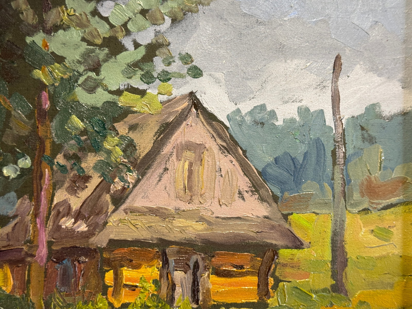 Oil painting with frame An old house K. Leonid - 4