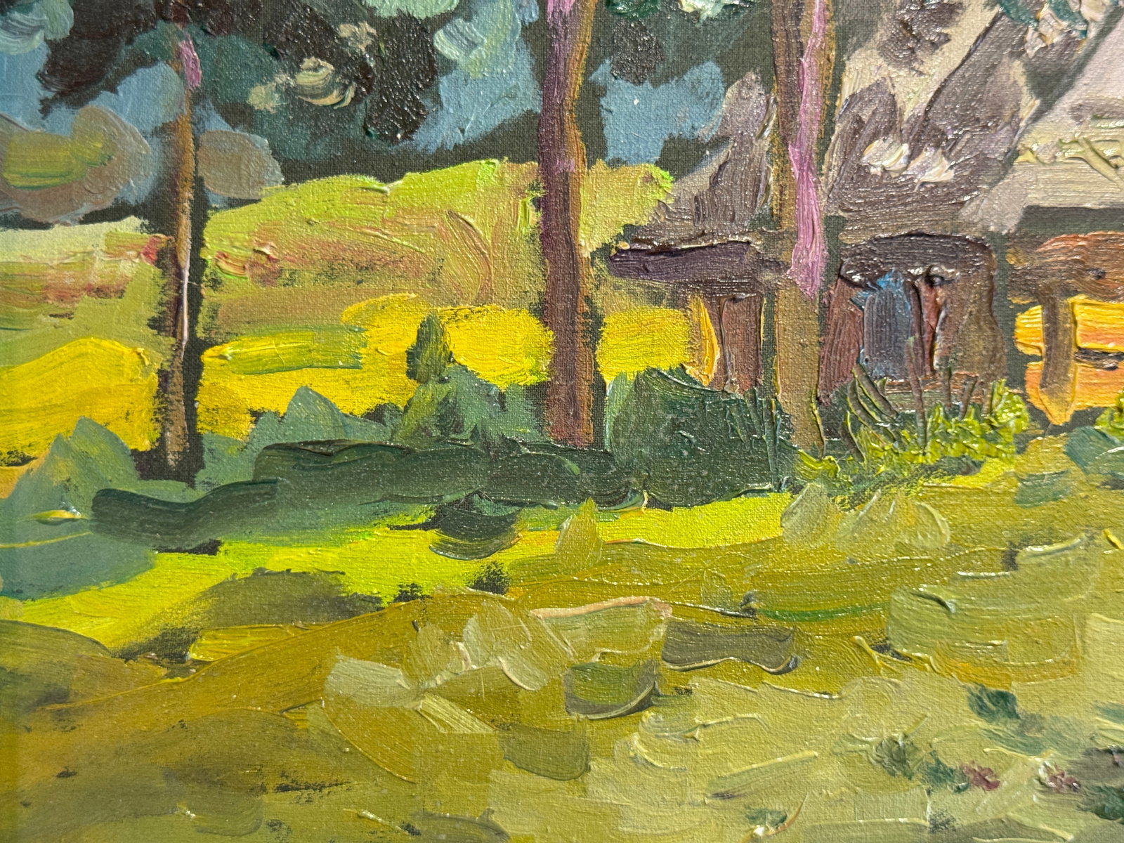 Oil painting with frame An old house K. Leonid - 7
