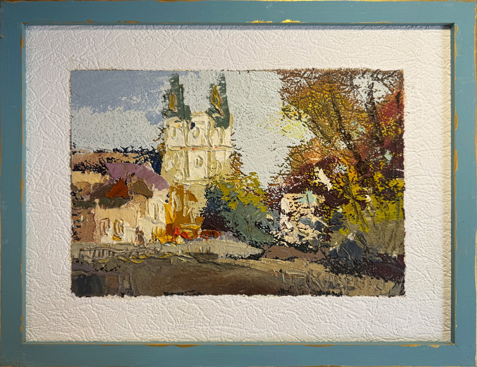 Oil painting with frame Church of St. Mary Magdalene (Lviv) K. Leonid: 120KK Painter: K. Leonid S?ze: 30x40 cm/ 11.81x15.74 inches Components: oil, vinyl, cardboard Original painting CONDITION: exellent ERA:2018 ARTIST: Born in the village of Ostrov, what a beautiful nam
