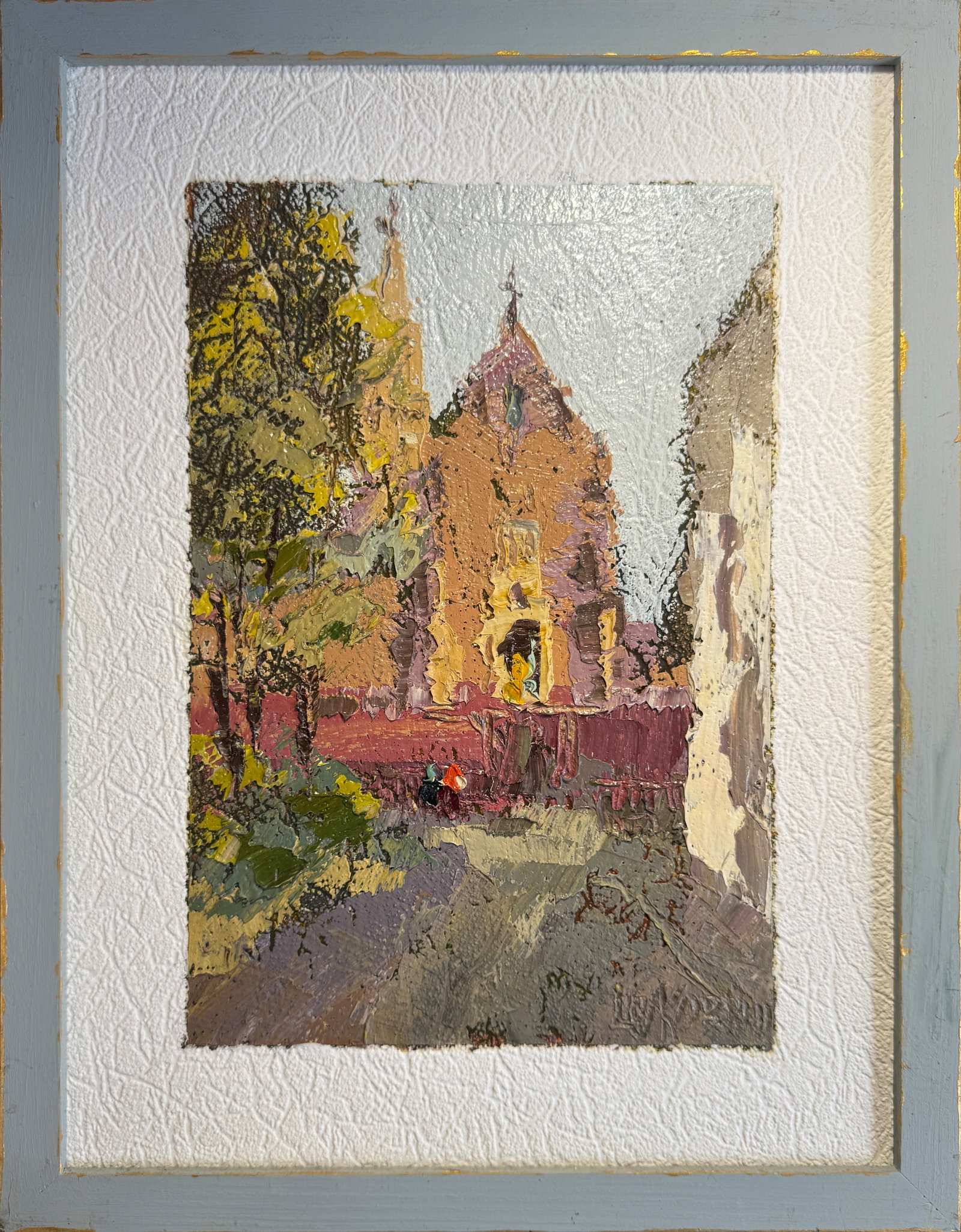 Oil painting with frame Church of St. Clement the Pope (Lviv) K. Leonid: 122KK Painter: K. Leonid S?ze: 40x30 cm/ 15.74x11.81 inches Components: oil, vinyl, cardboard Original painting CONDITION: exellent ERA:2018 ARTIST: Born in the village of Ostrov, what a beautiful nam