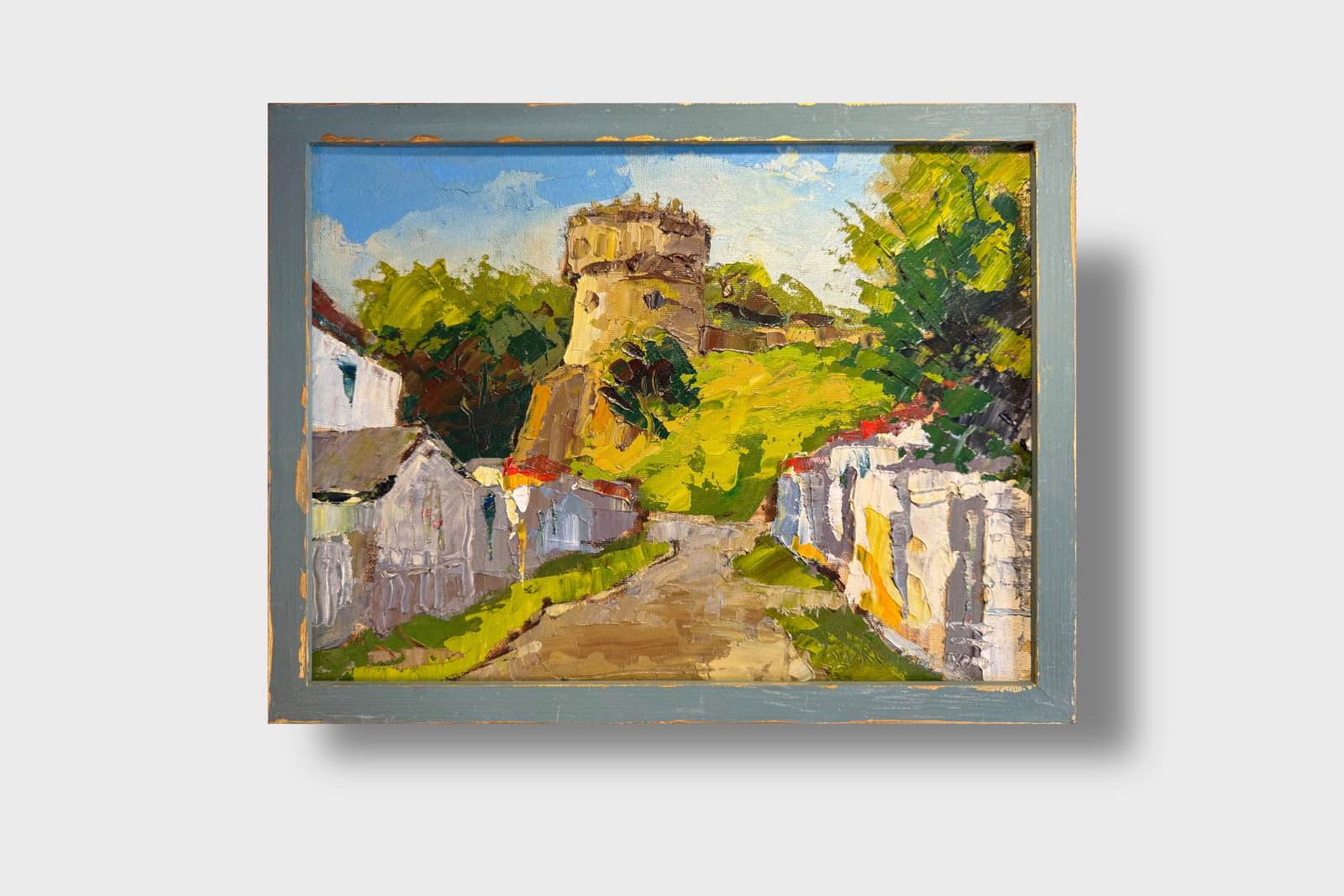 Oil painting with frame Round Tower (Ostroh) K. Leonid - 10