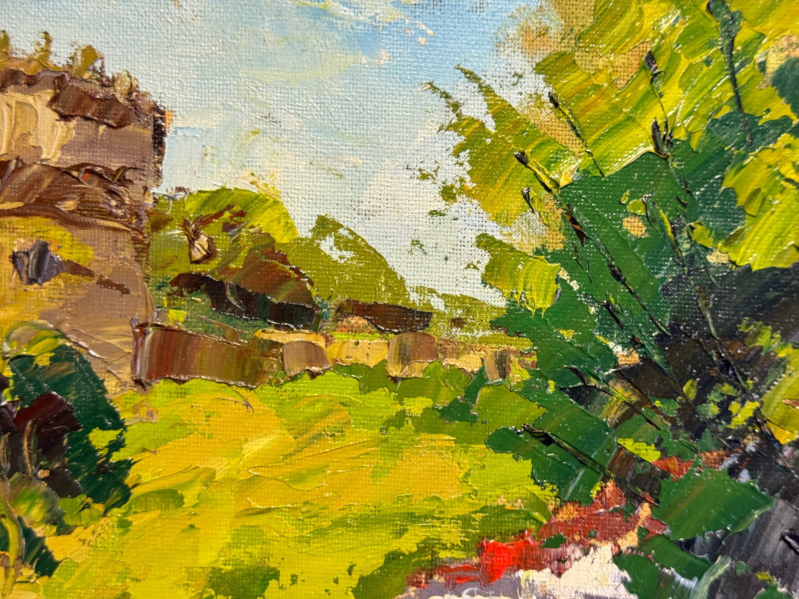 Oil painting with frame Round Tower (Ostroh) K. Leonid - 3