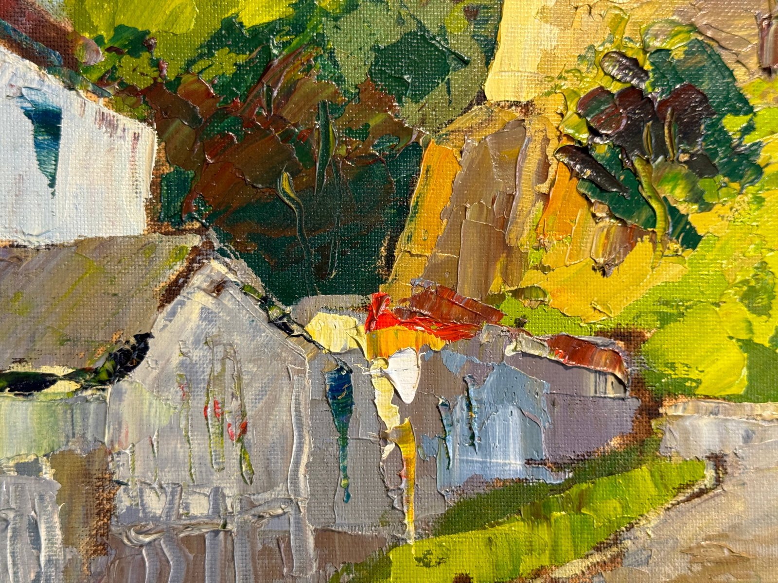 Oil painting with frame Round Tower (Ostroh) K. Leonid - 7