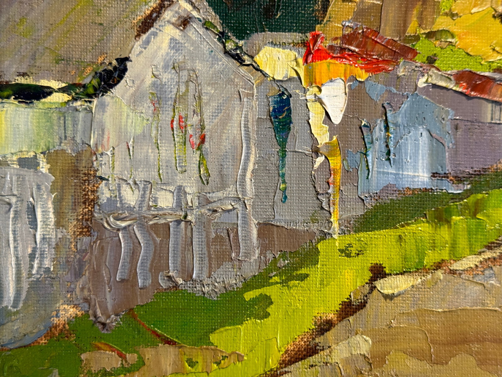 Oil painting with frame Round Tower (Ostroh) K. Leonid - 8
