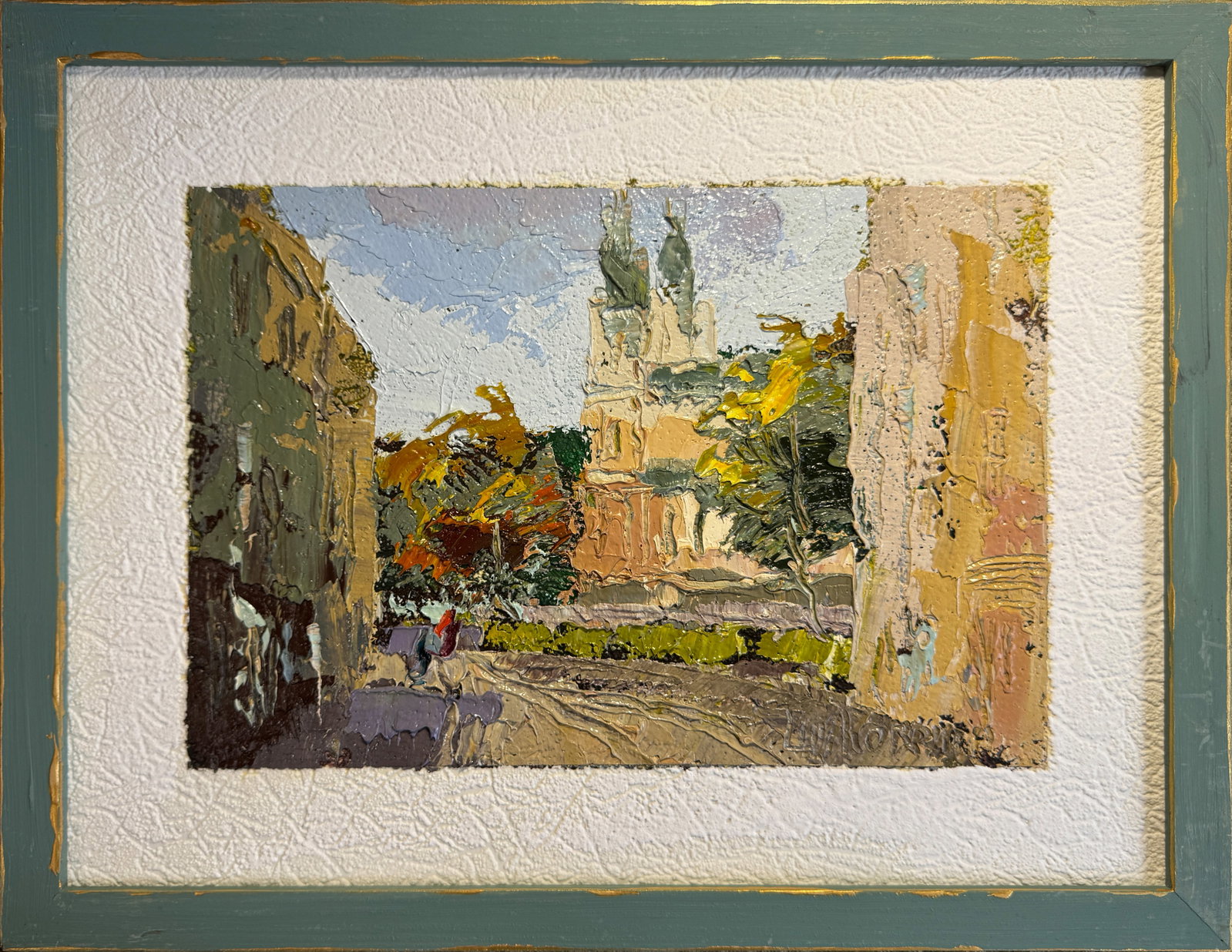 Oil painting with frame Church of St. Mary Magdalene (Lviv) K. Leonid: 125KK Painter: K. Leonid S?ze: 30x40 cm/ 11.81x15.74 inches Components: oil, vinyl, cardboard Original painting CONDITION: exellent ERA:2018 ARTIST: Born in the village of Ostrov, what a beautiful nam