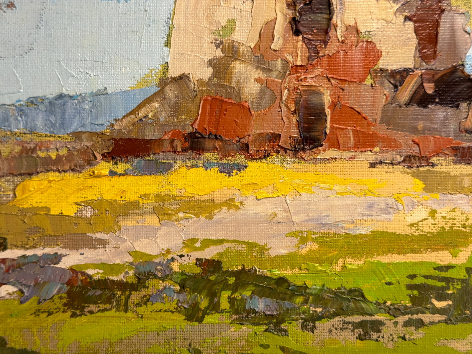 Oil painting with frame Round Tower (Ostroh) K. Leonid - 7
