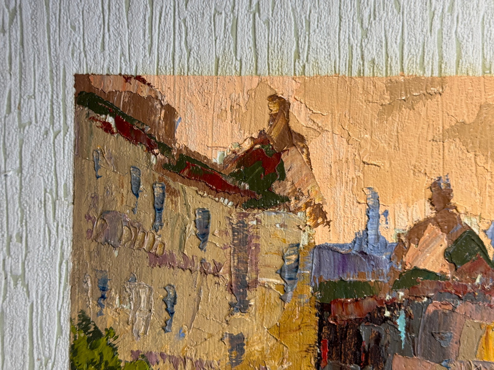 Oil painting with frame City K. Leonid - 2