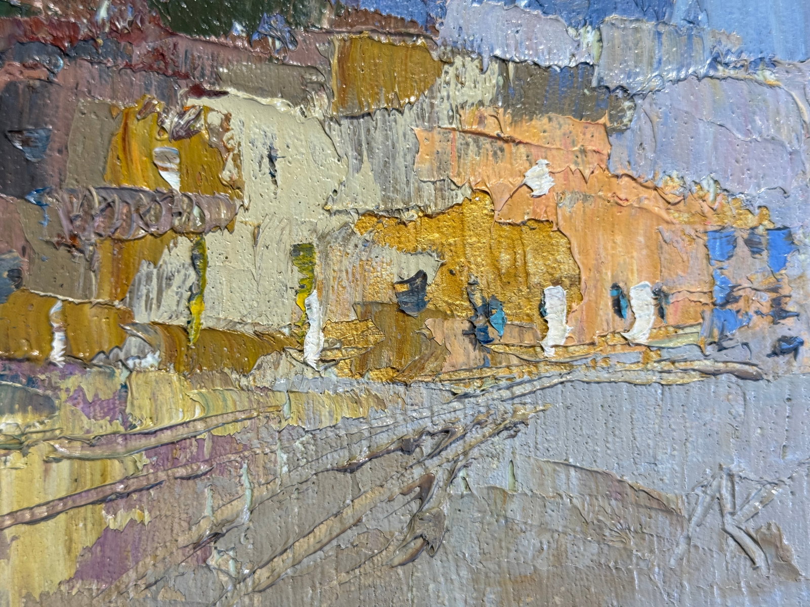 Oil painting with frame City K. Leonid - 6