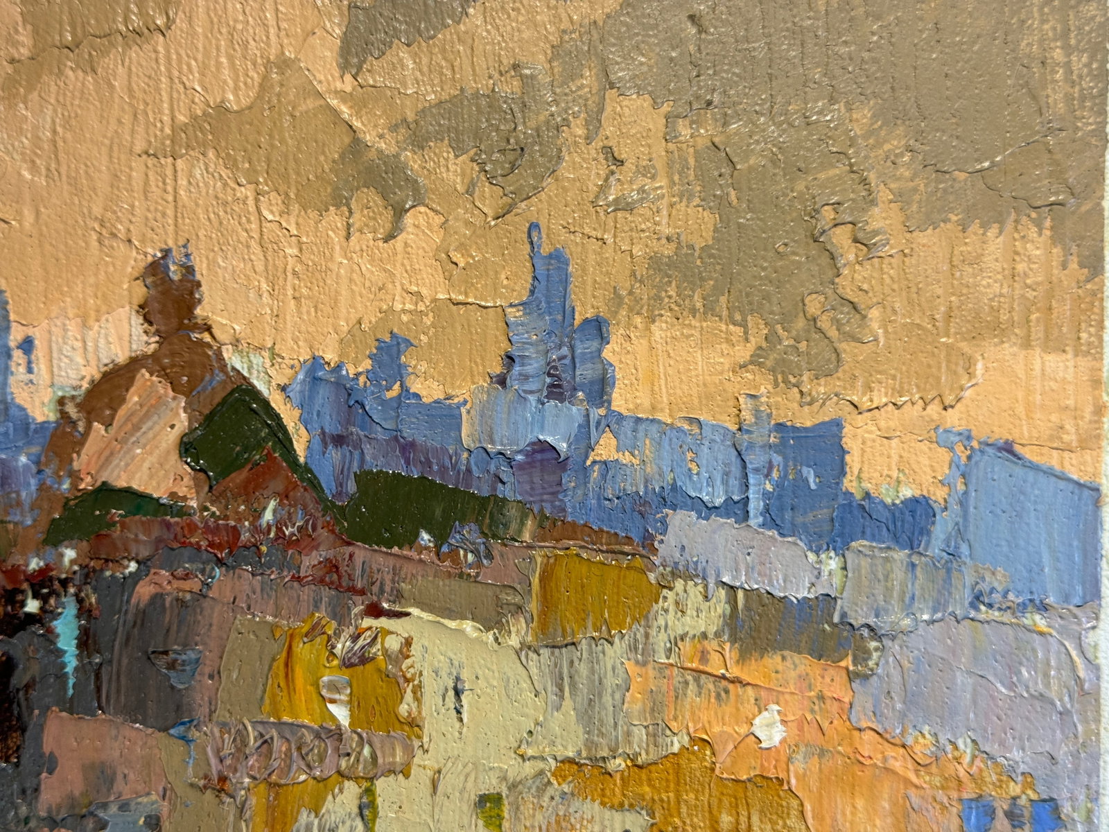 Oil painting with frame City K. Leonid - 7