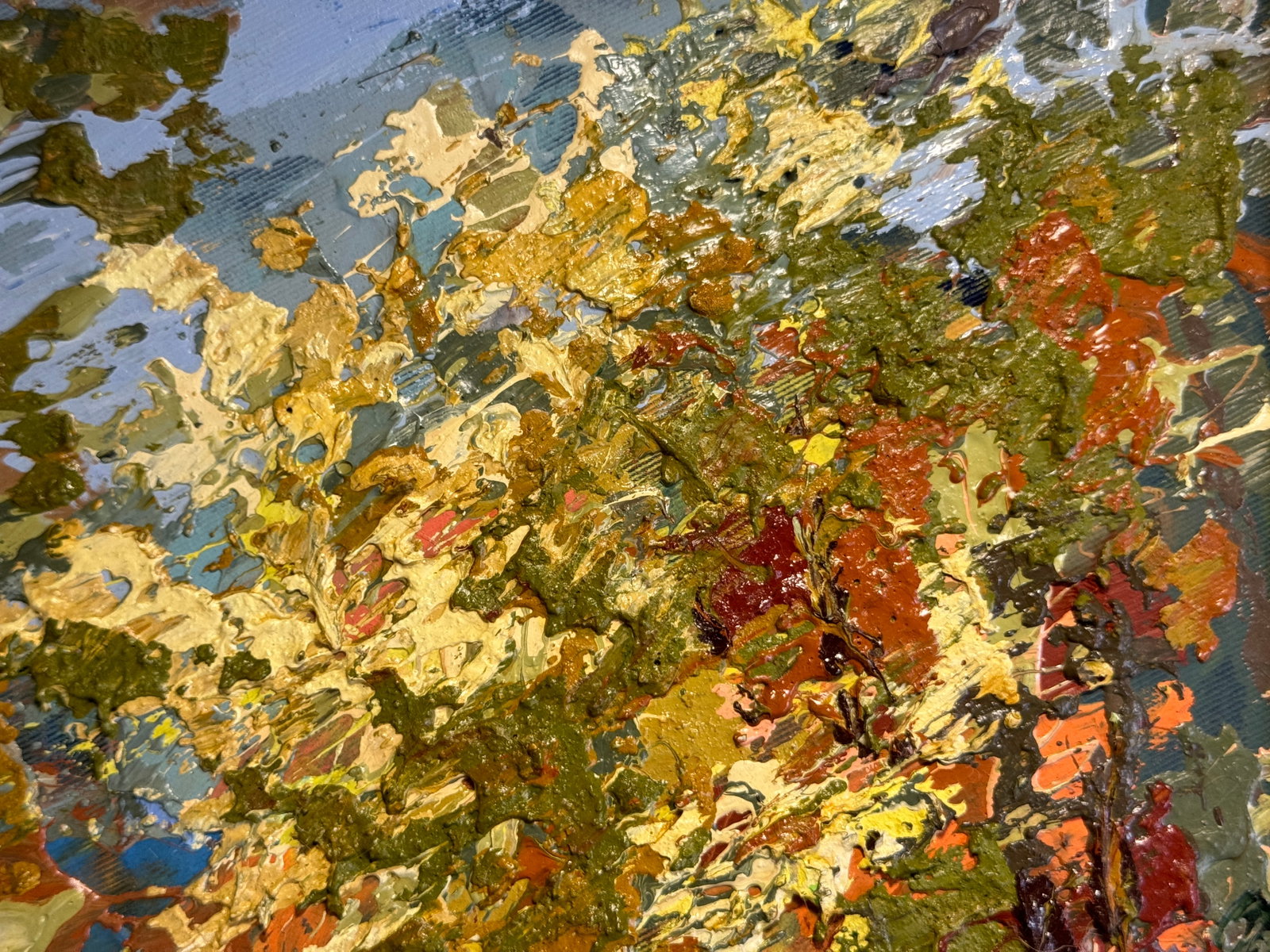 Oil painting with frame Autumn, Skole, Pavliv Stream K. Leonid - 4
