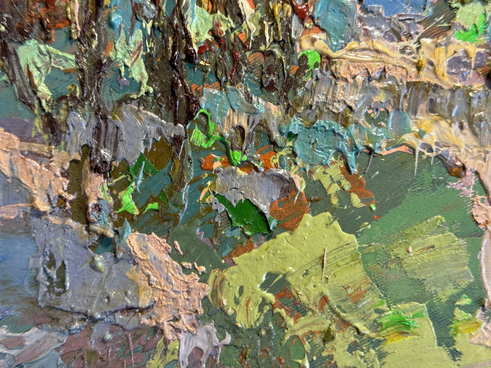 Oil painting with frame Autumn, Skole, Pavliv Stream K. Leonid - 7
