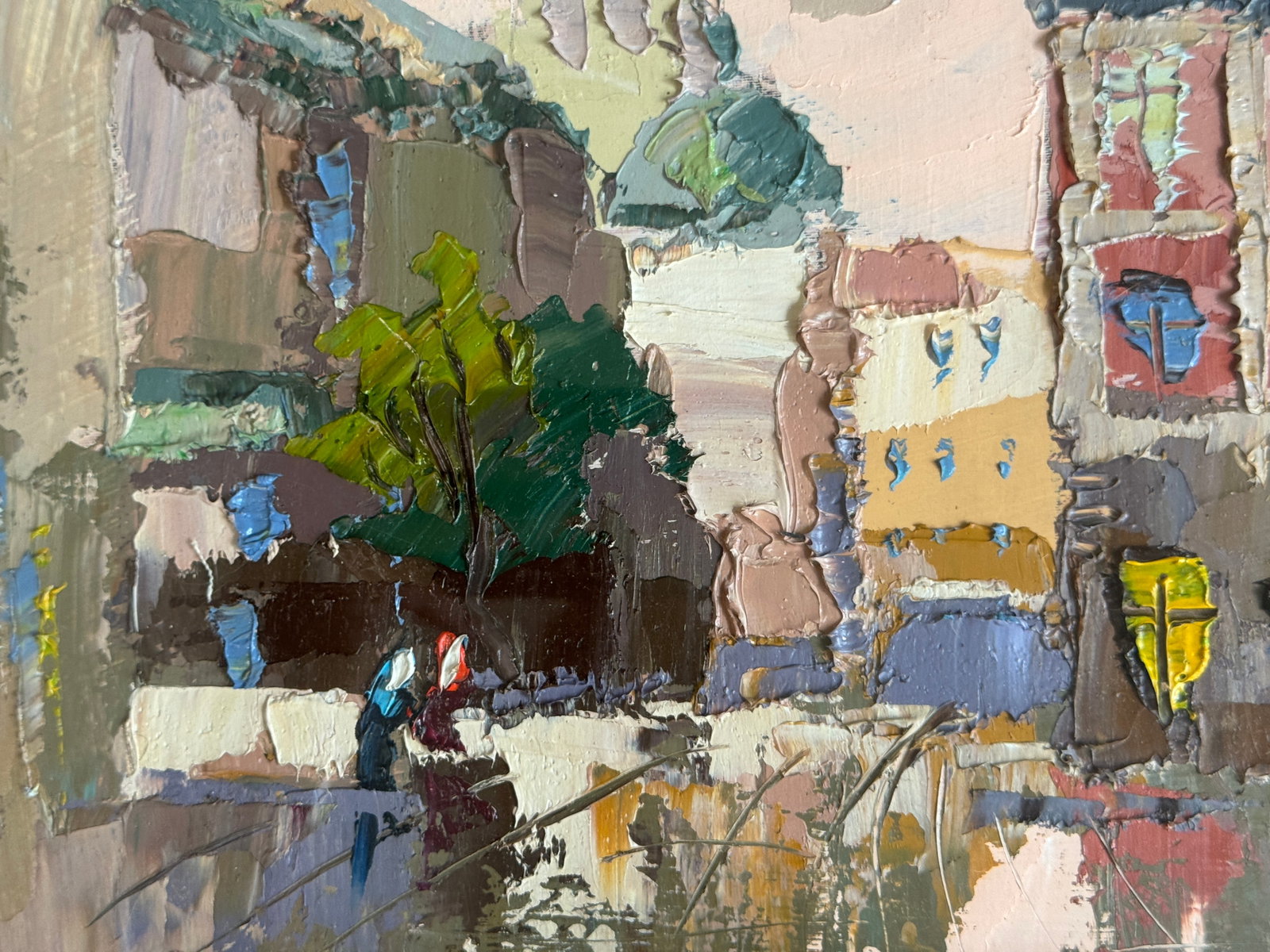 Oil painting with frame Lviv market square K. Leonid - 8