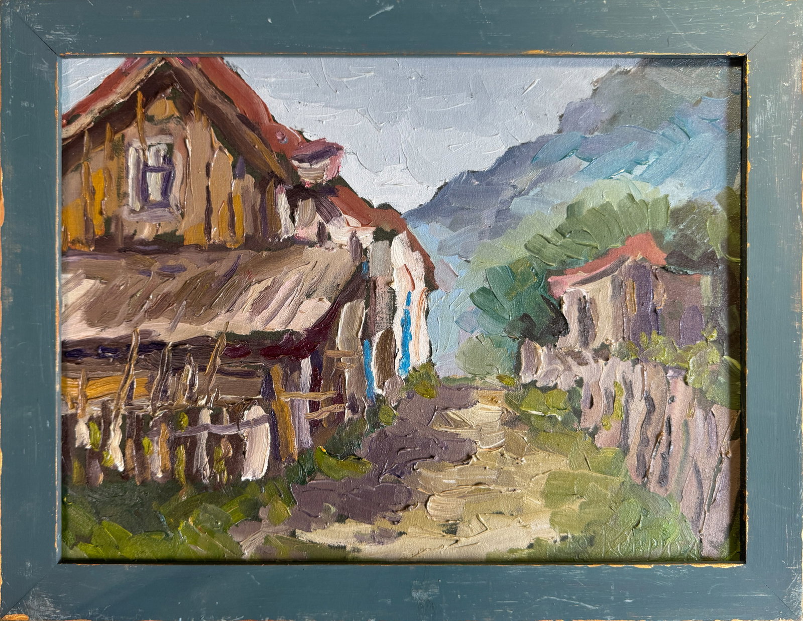 Oil painting with frame An old house K. Leonid (1 of 8)