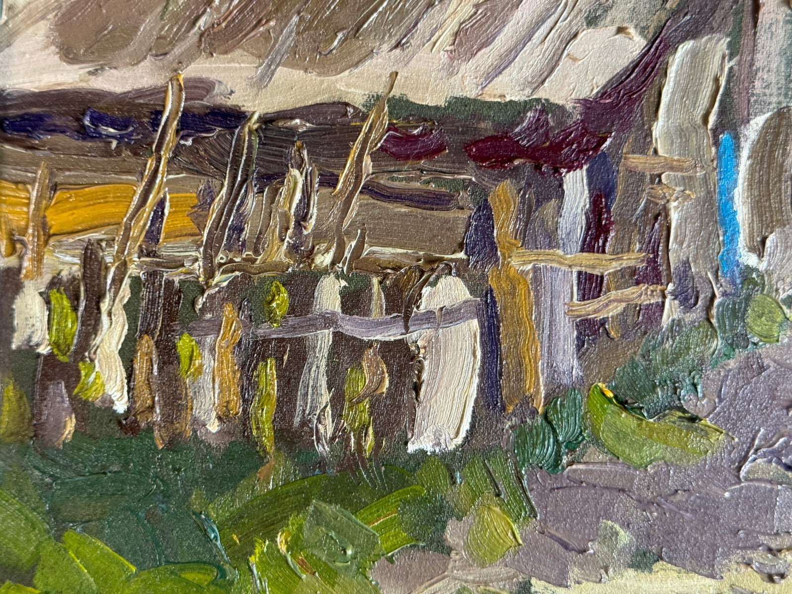 Oil painting with frame An old house K. Leonid - 7