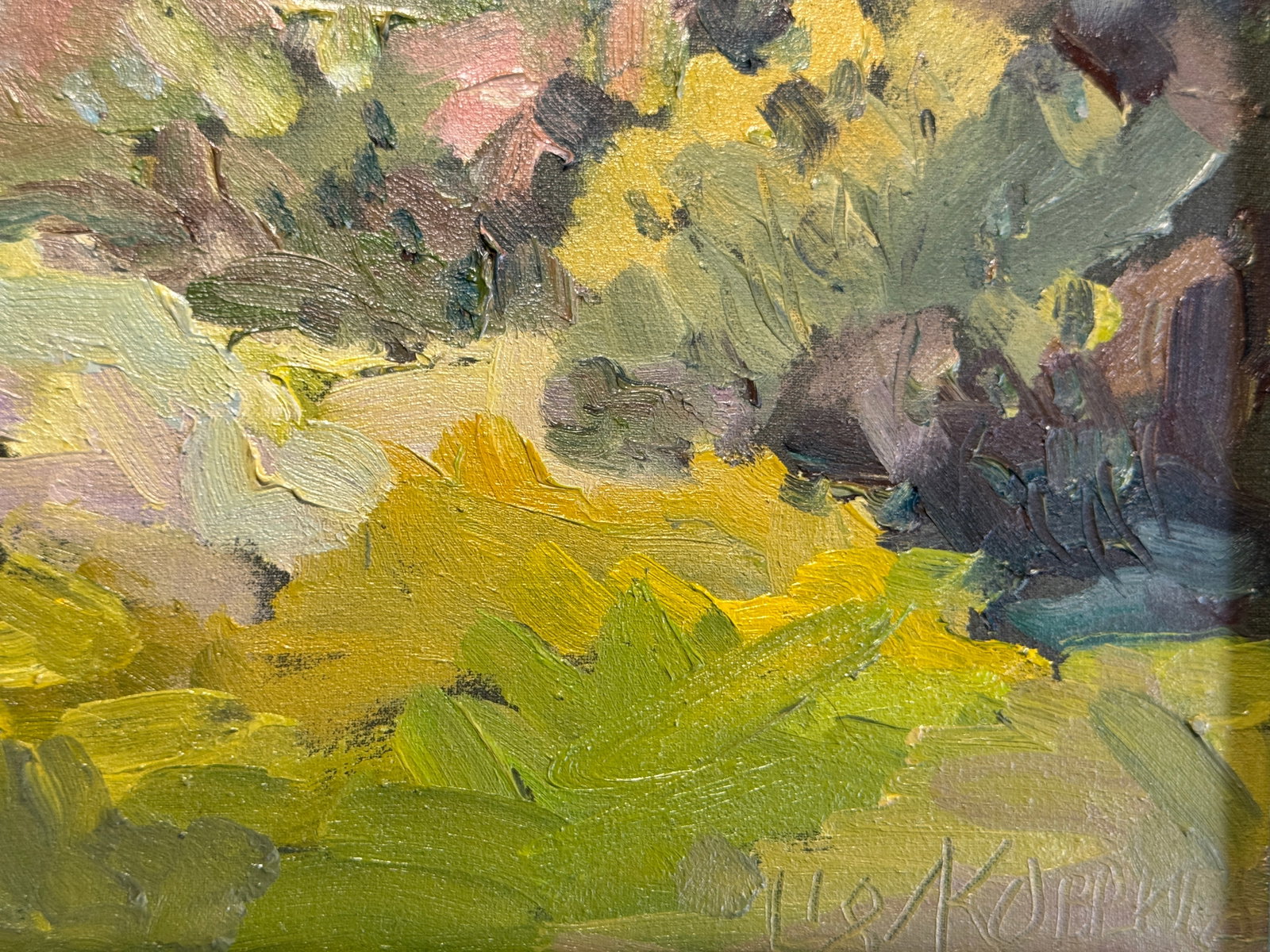 Oil painting with frame Lawn K. Leonid - 4