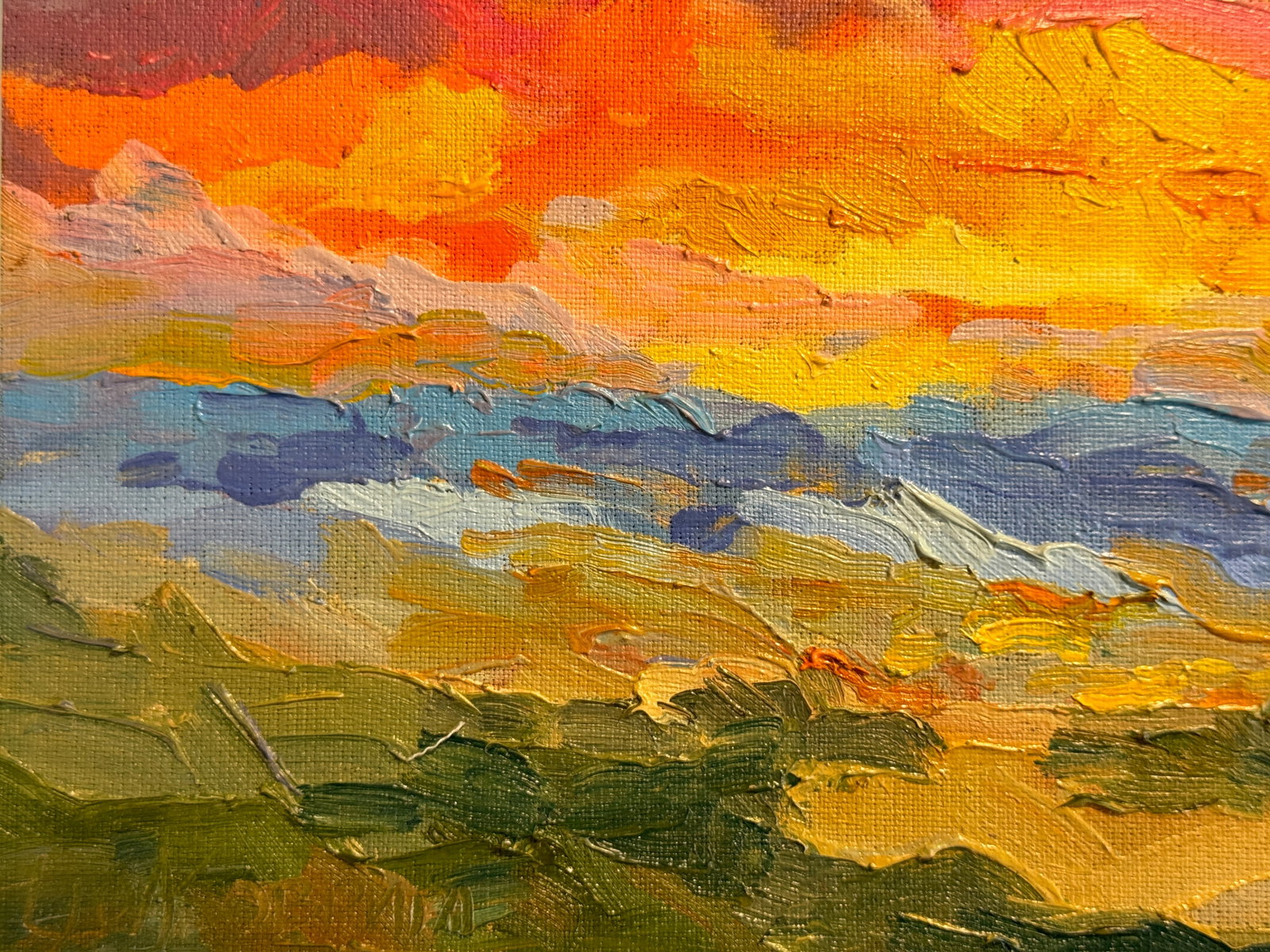 Oil painting with frame Morning K. Leonid - 3