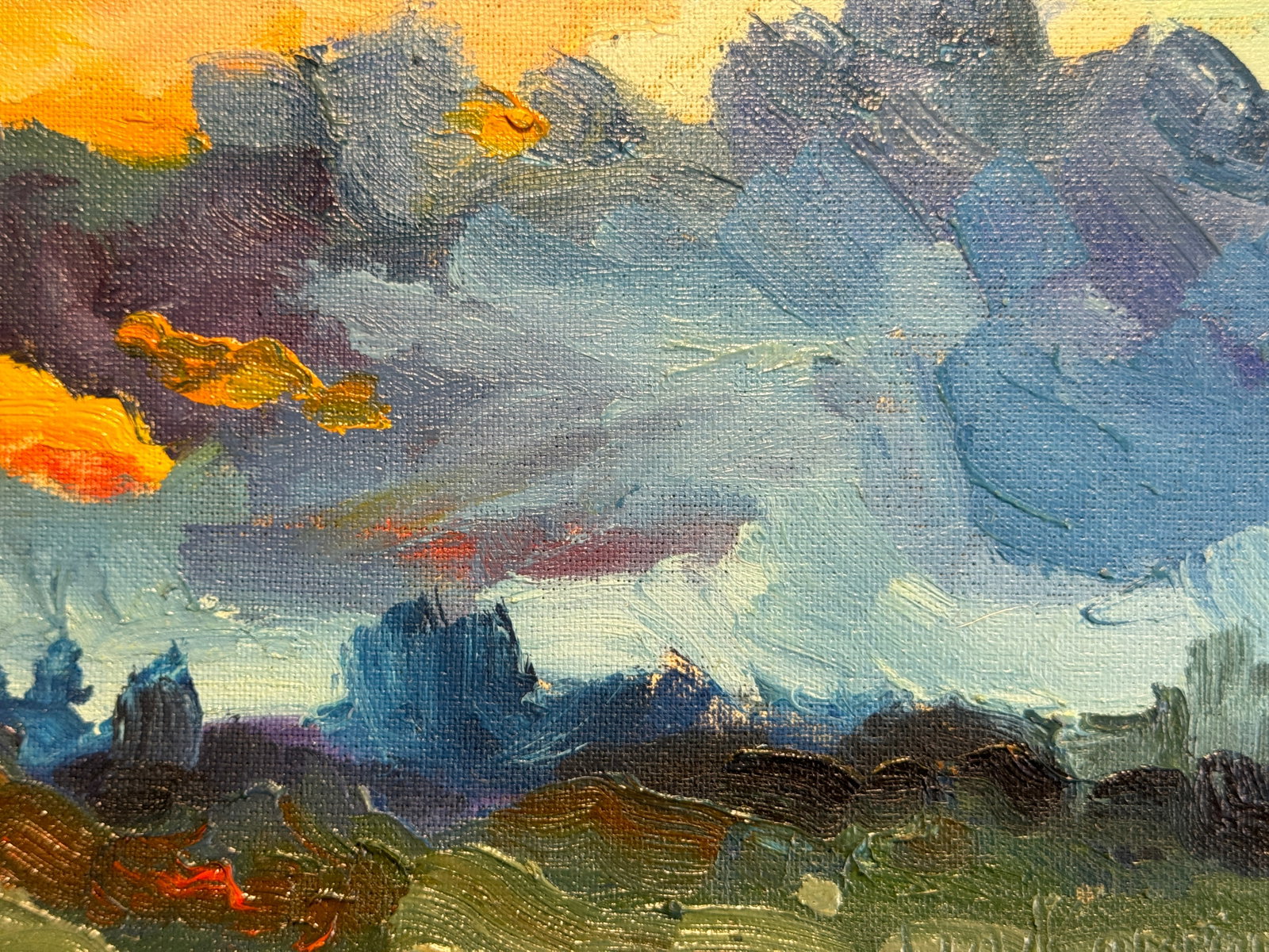 Oil painting with frame Morning K. Leonid - 4