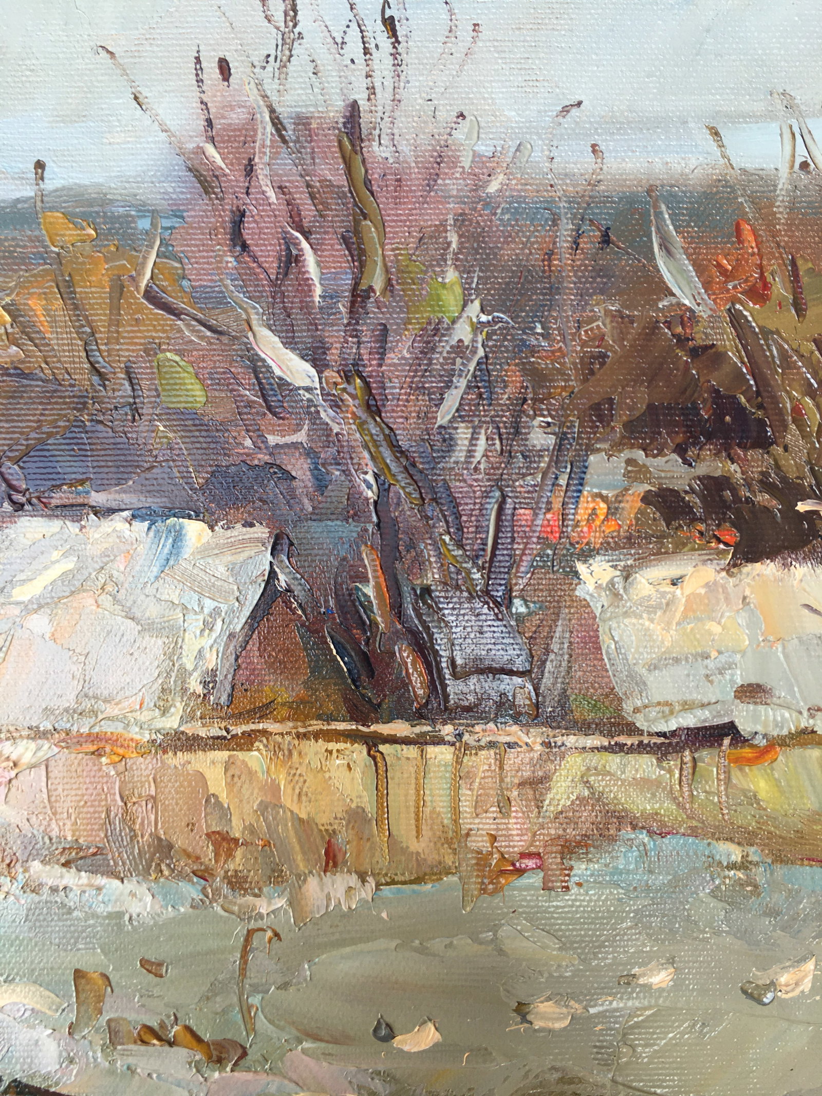 Oil painting Winter evening Sergey Ivanovich Animov - 7