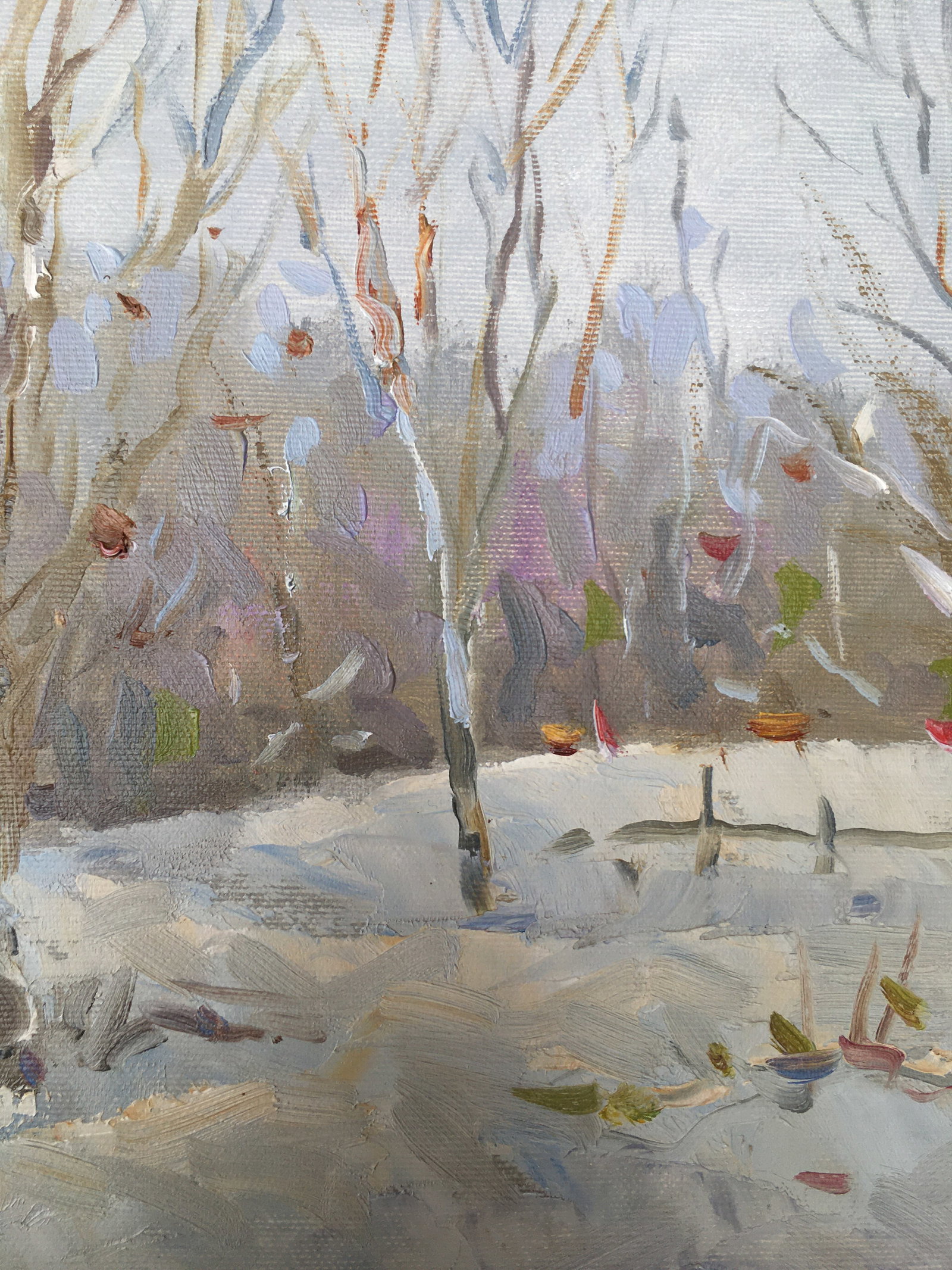 Oil painting Winter forest Sergey Ivanovich Animov - 11