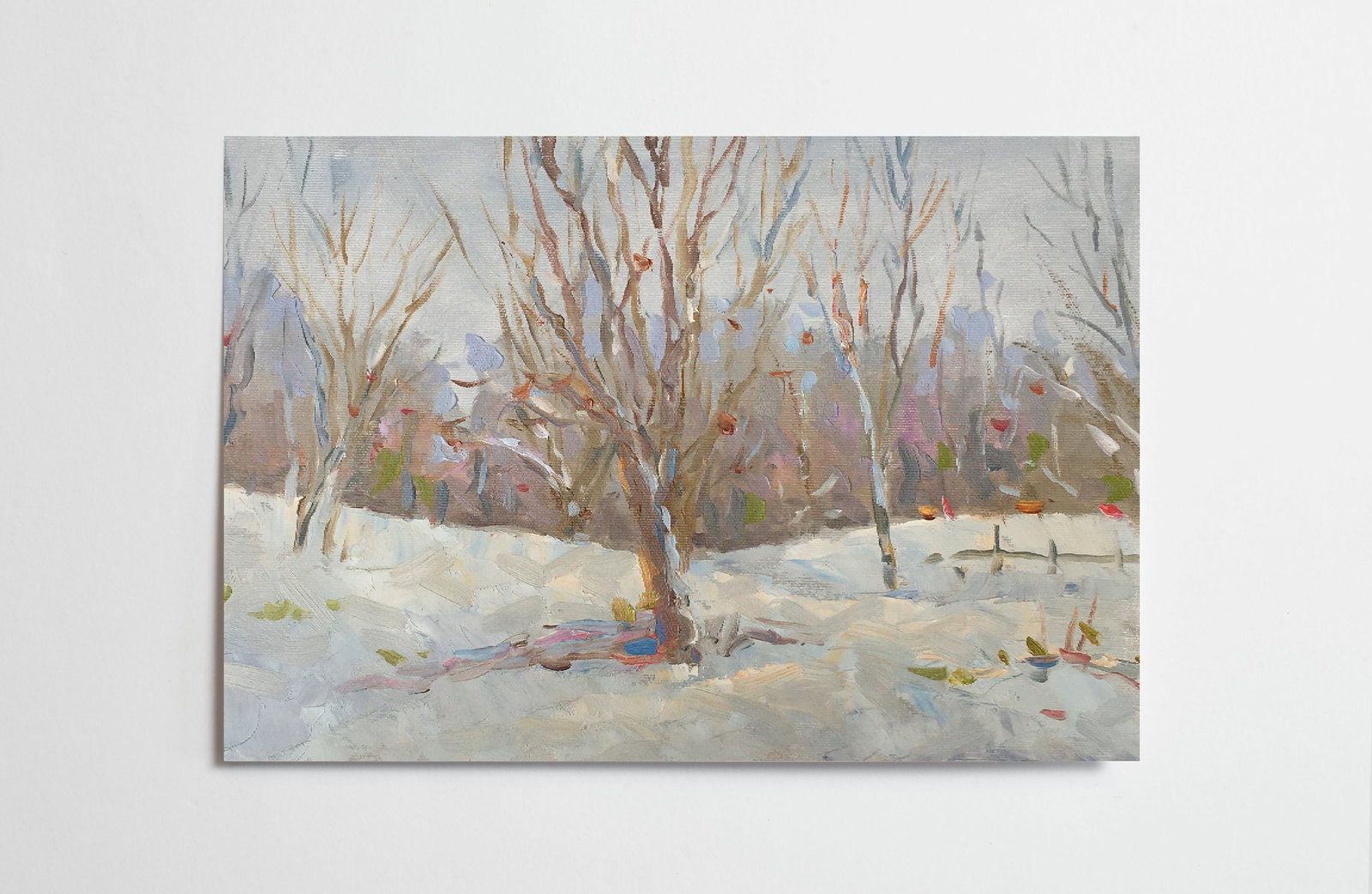 Oil painting Winter forest Sergey Ivanovich Animov - 2
