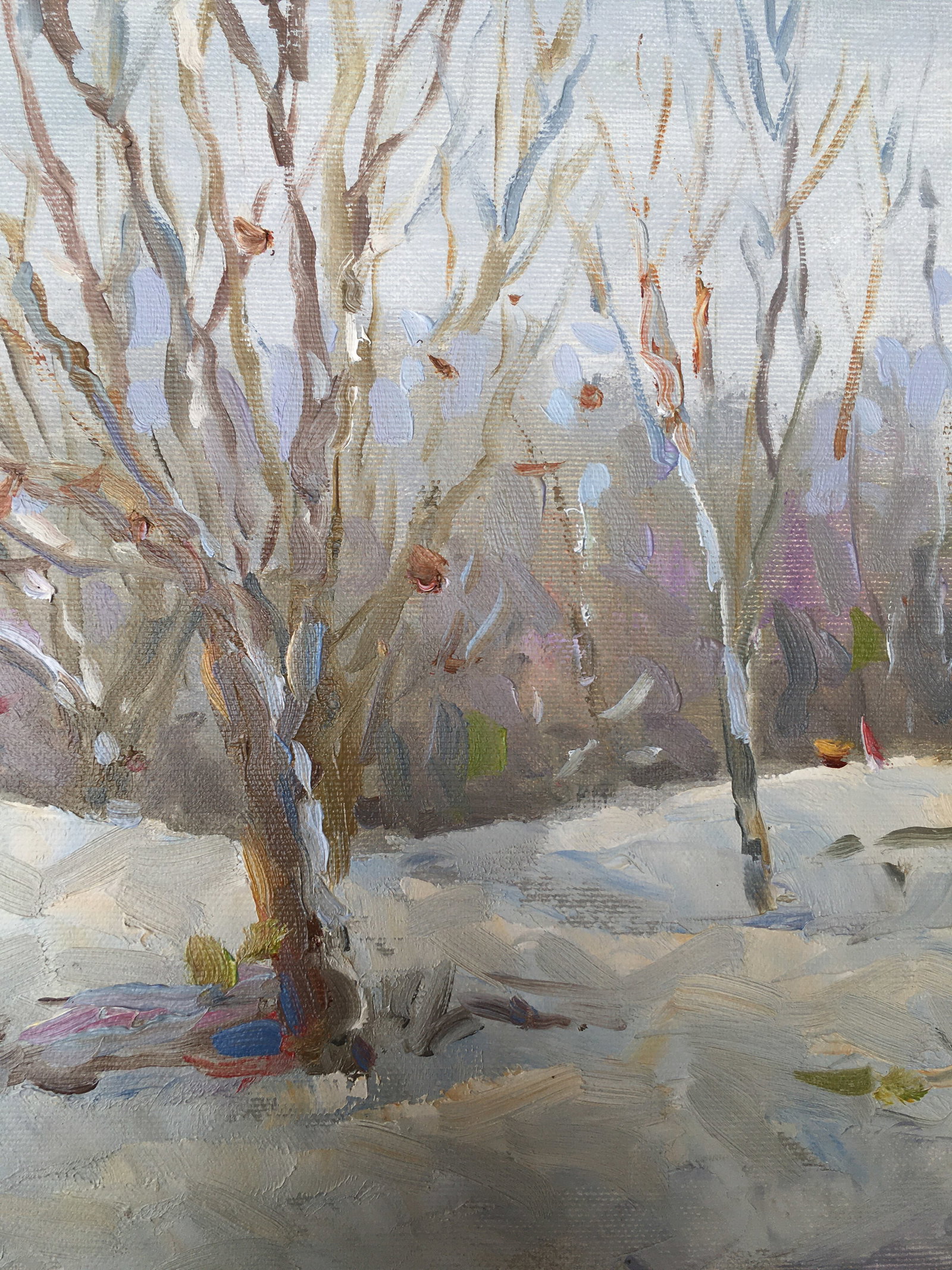 Oil painting Winter forest Sergey Ivanovich Animov - 7