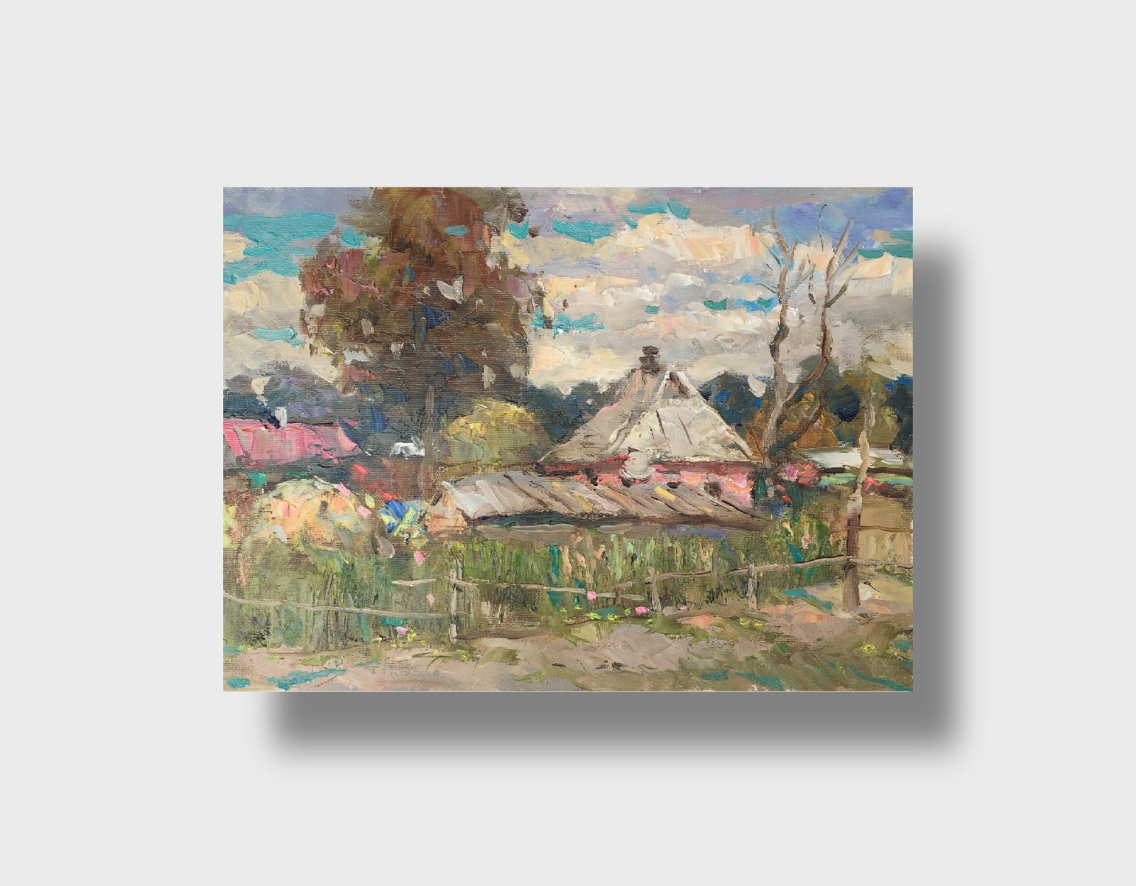 Oil painting Summer evening Sergey Ivanovich Animov - 11