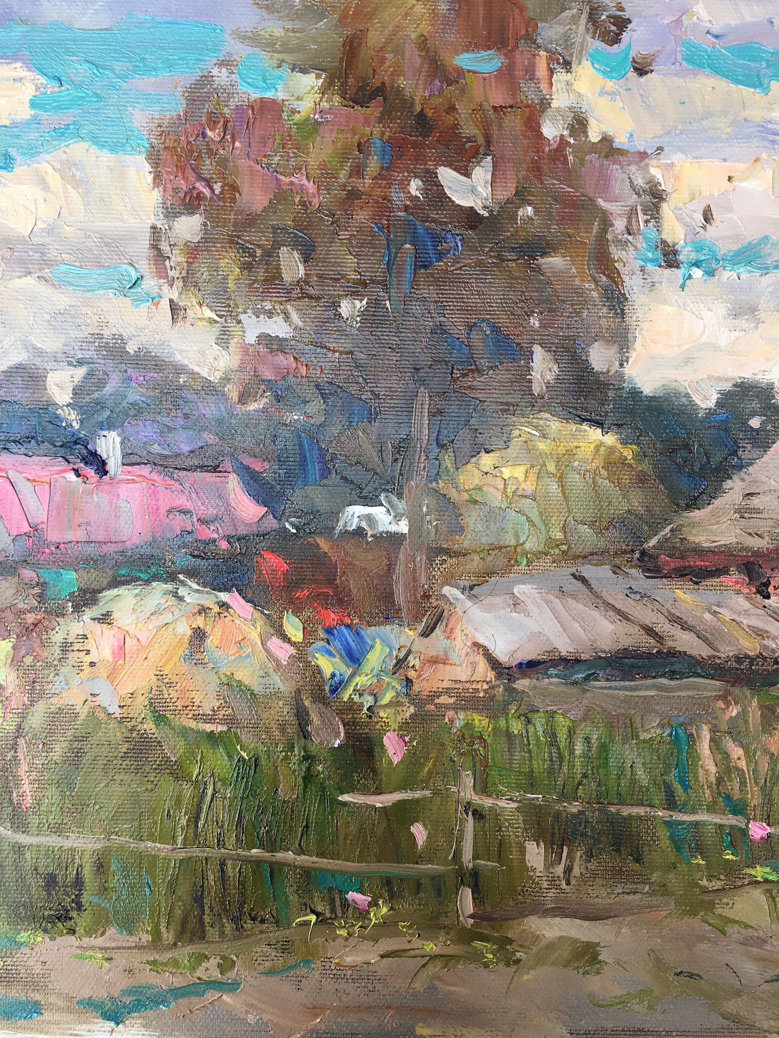 Oil painting Summer evening Sergey Ivanovich Animov - 3