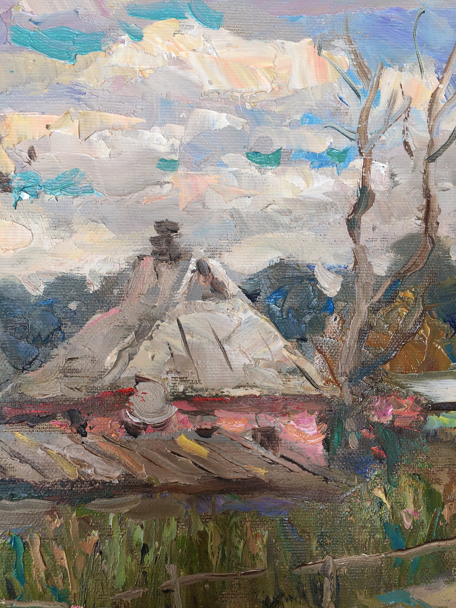 Oil painting Summer evening Sergey Ivanovich Animov - 7