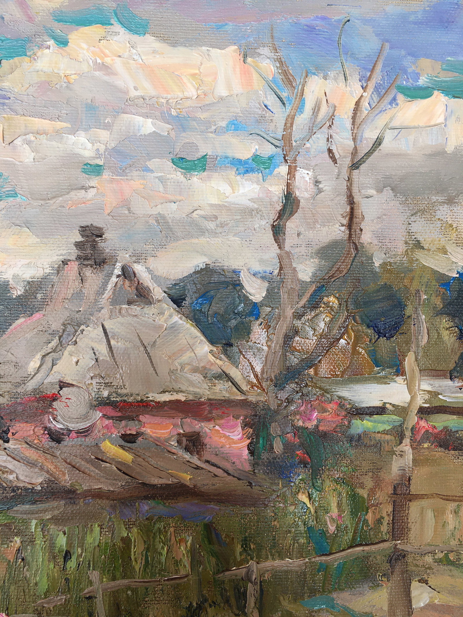 Oil painting Summer evening Sergey Ivanovich Animov - 8