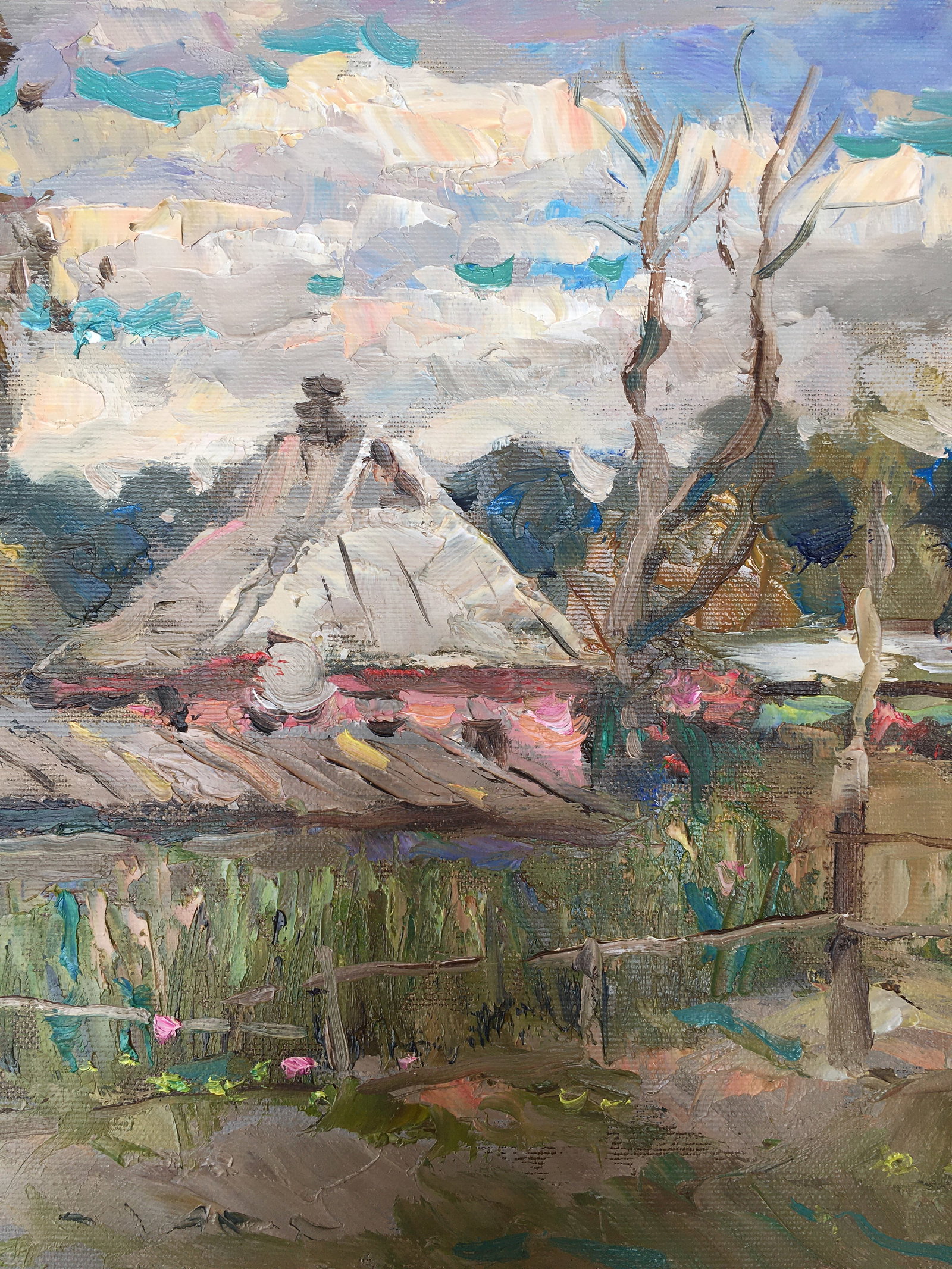 Oil painting Summer evening Sergey Ivanovich Animov - 9
