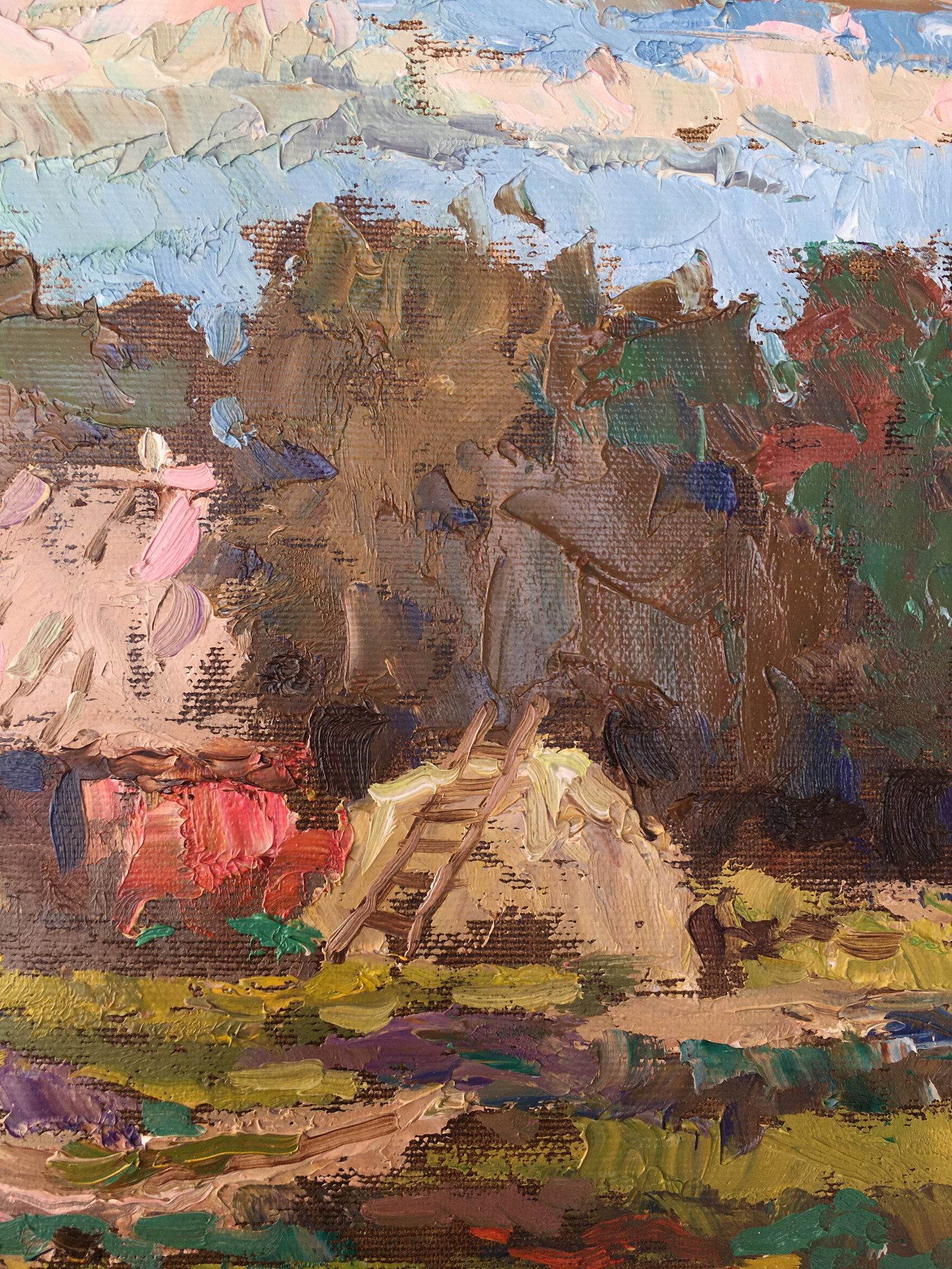 Oil painting House near the forest Sergey Ivanovich Animov - 10