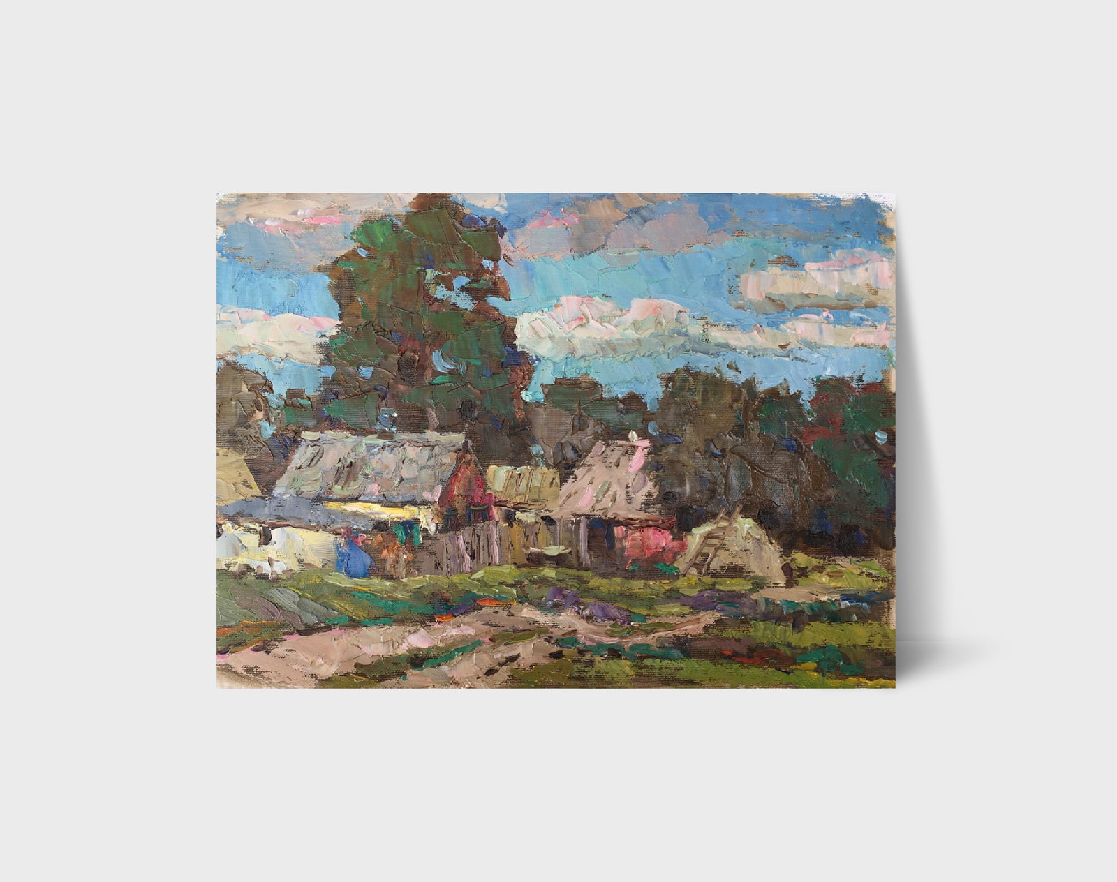 Oil painting House near the forest Sergey Ivanovich Animov - 11