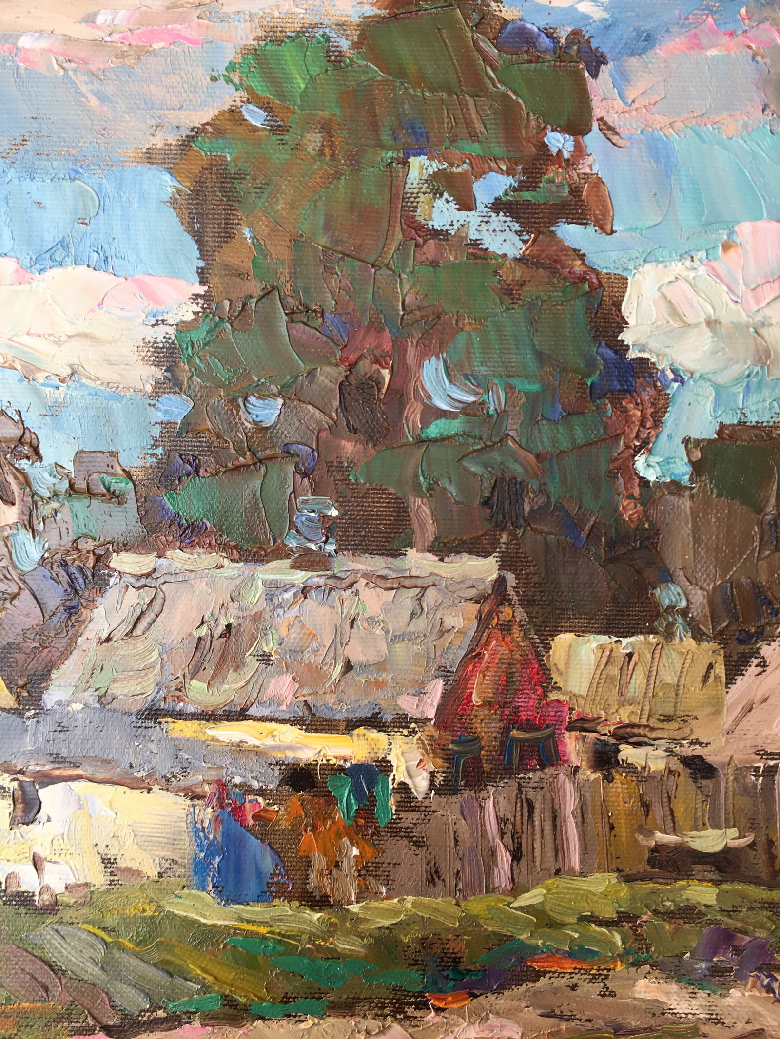 Oil painting House near the forest Sergey Ivanovich Animov - 3