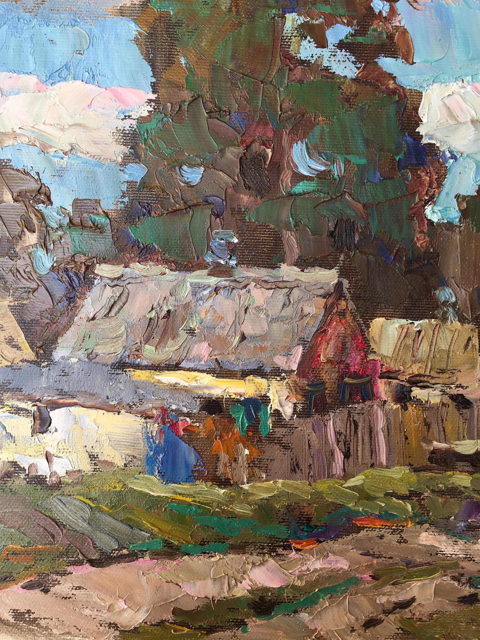 Oil painting House near the forest Sergey Ivanovich Animov - 4