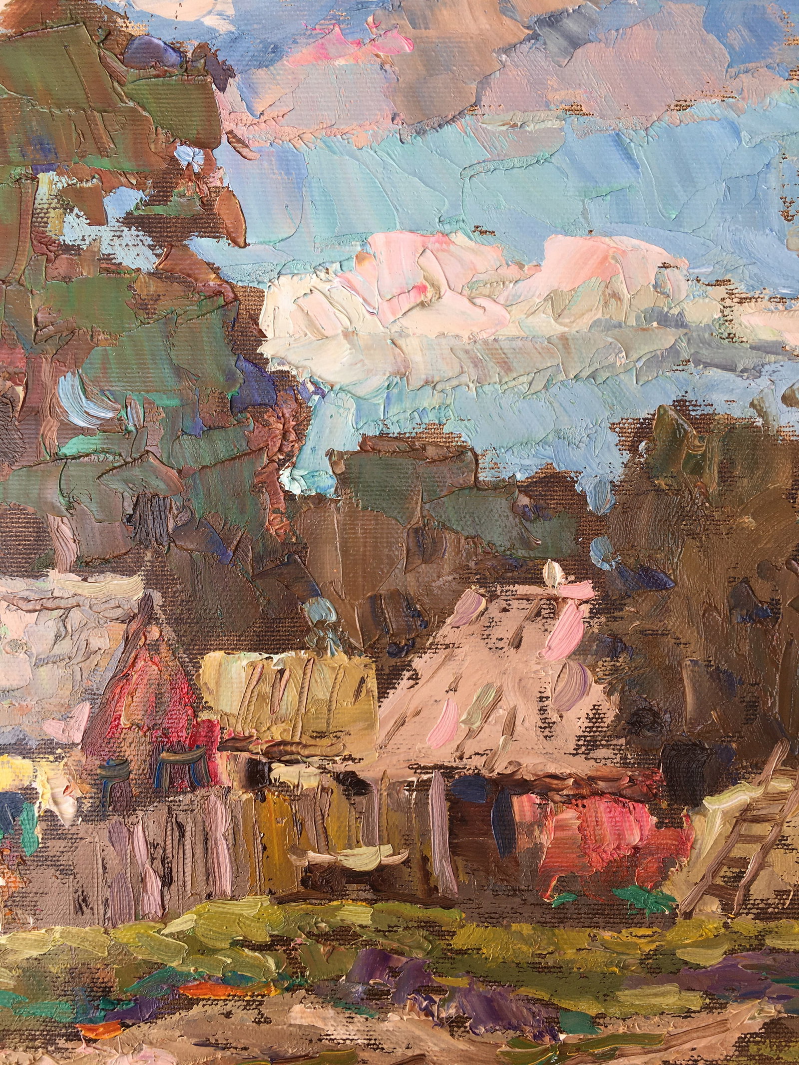 Oil painting House near the forest Sergey Ivanovich Animov - 5