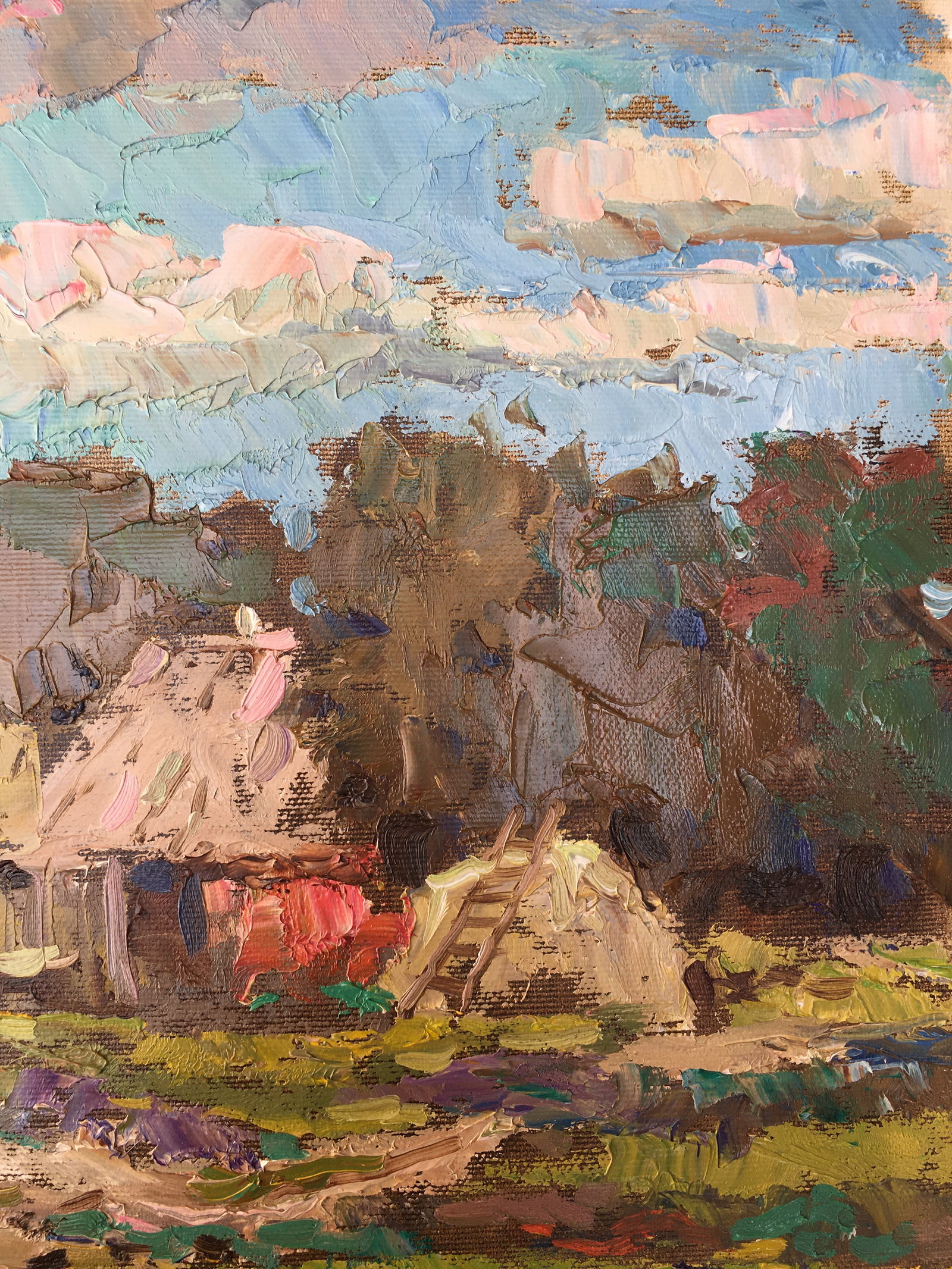 Oil painting House near the forest Sergey Ivanovich Animov - 6