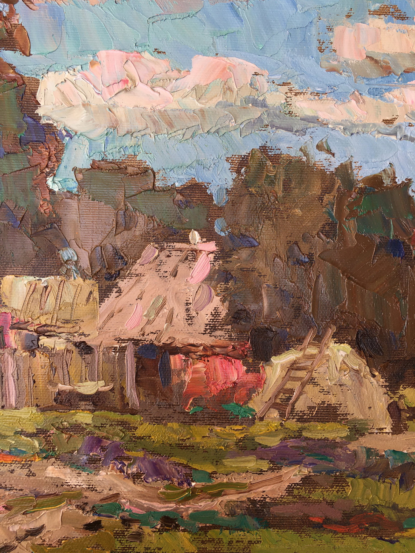 Oil painting House near the forest Sergey Ivanovich Animov - 7