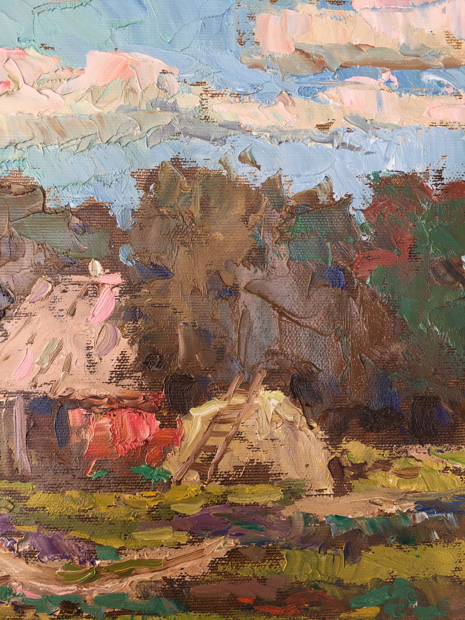 Oil painting House near the forest Sergey Ivanovich Animov - 9