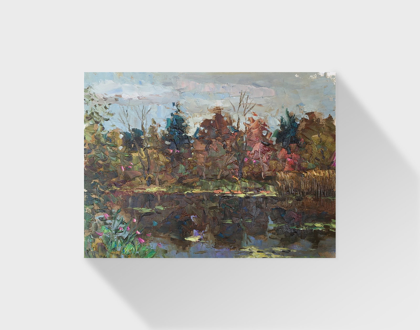 Oil painting Forest Pond Sergey Ivanovich Animov - 11