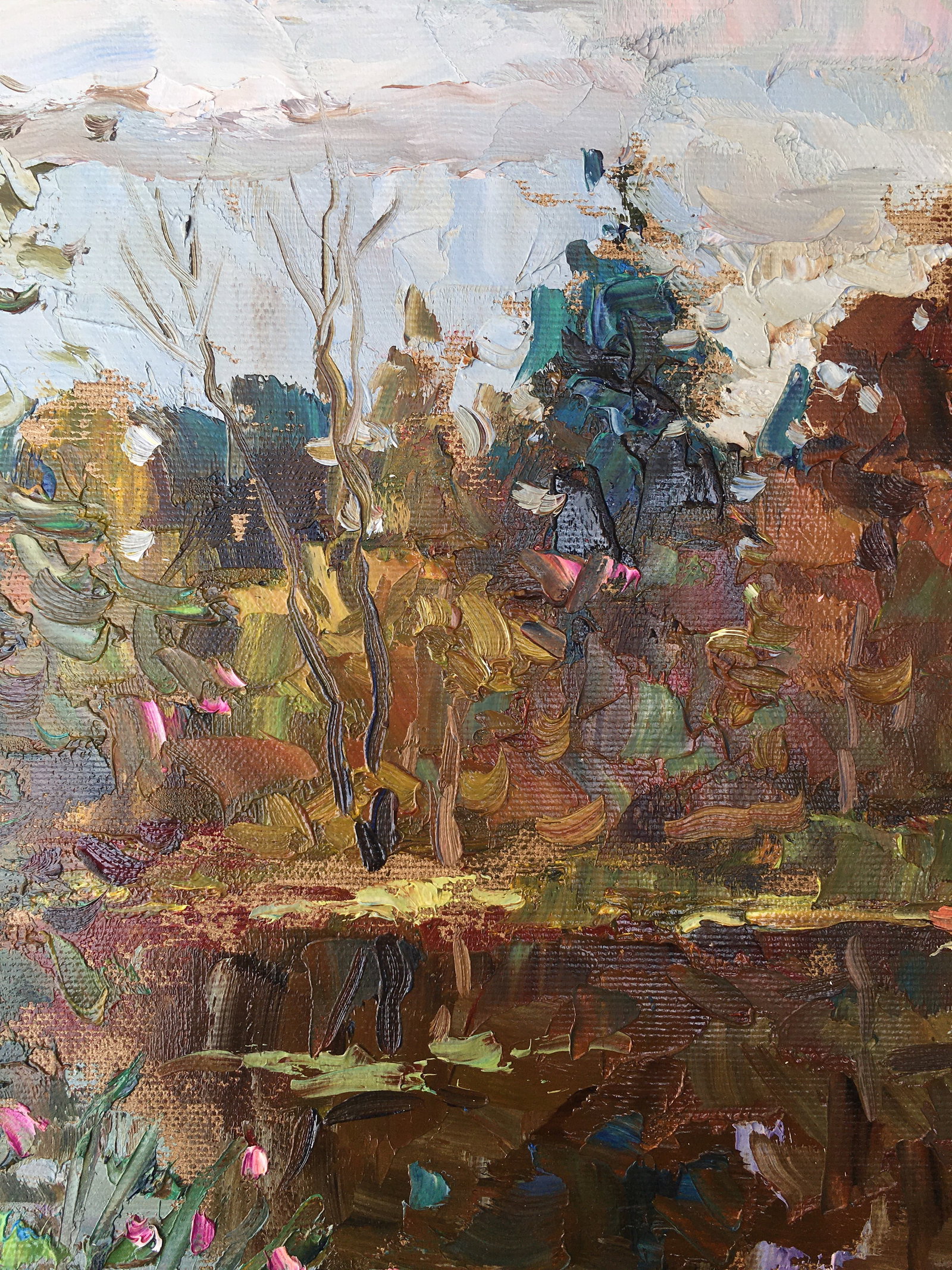 Oil painting Forest Pond Sergey Ivanovich Animov - 3