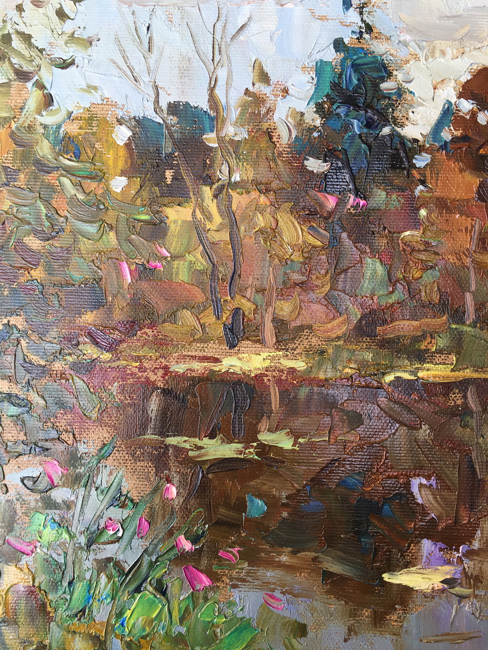 Oil painting Forest Pond Sergey Ivanovich Animov - 4
