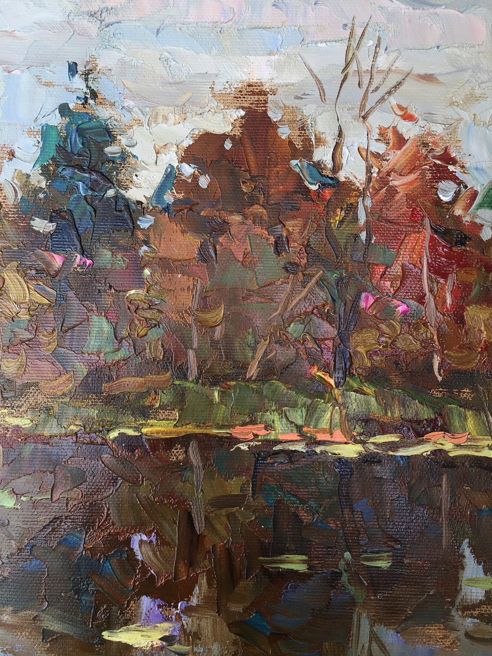 Oil painting Forest Pond Sergey Ivanovich Animov - 5