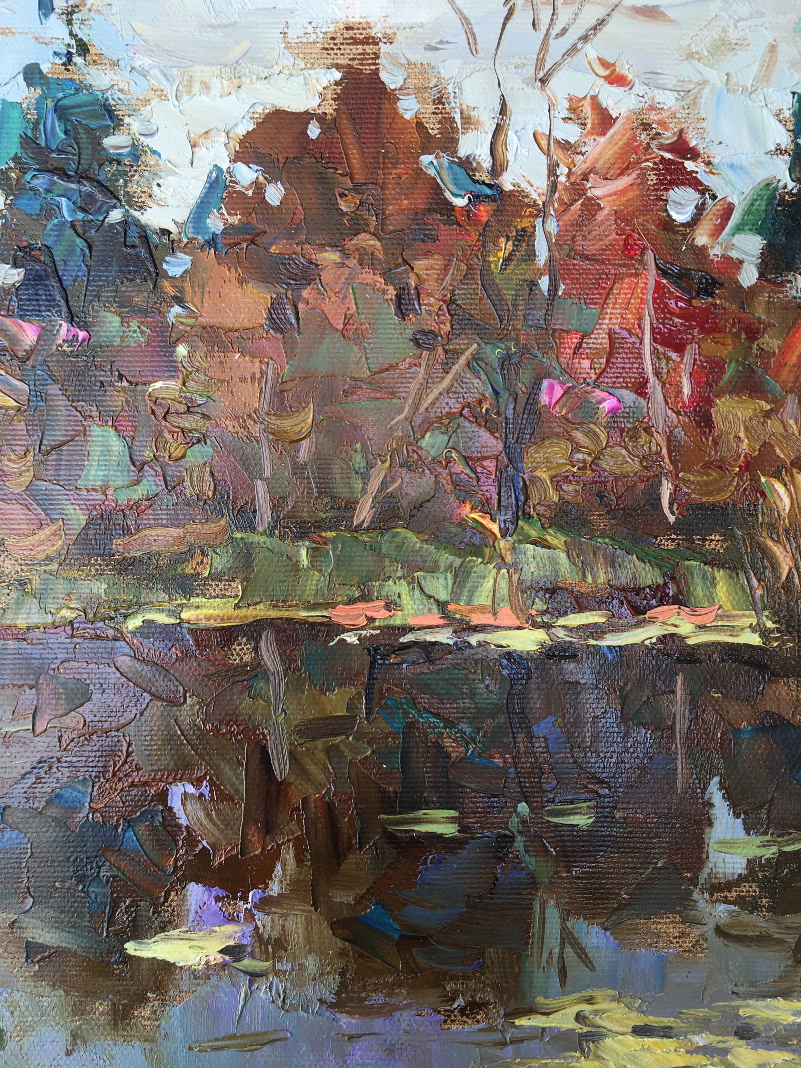 Oil painting Forest Pond Sergey Ivanovich Animov - 6