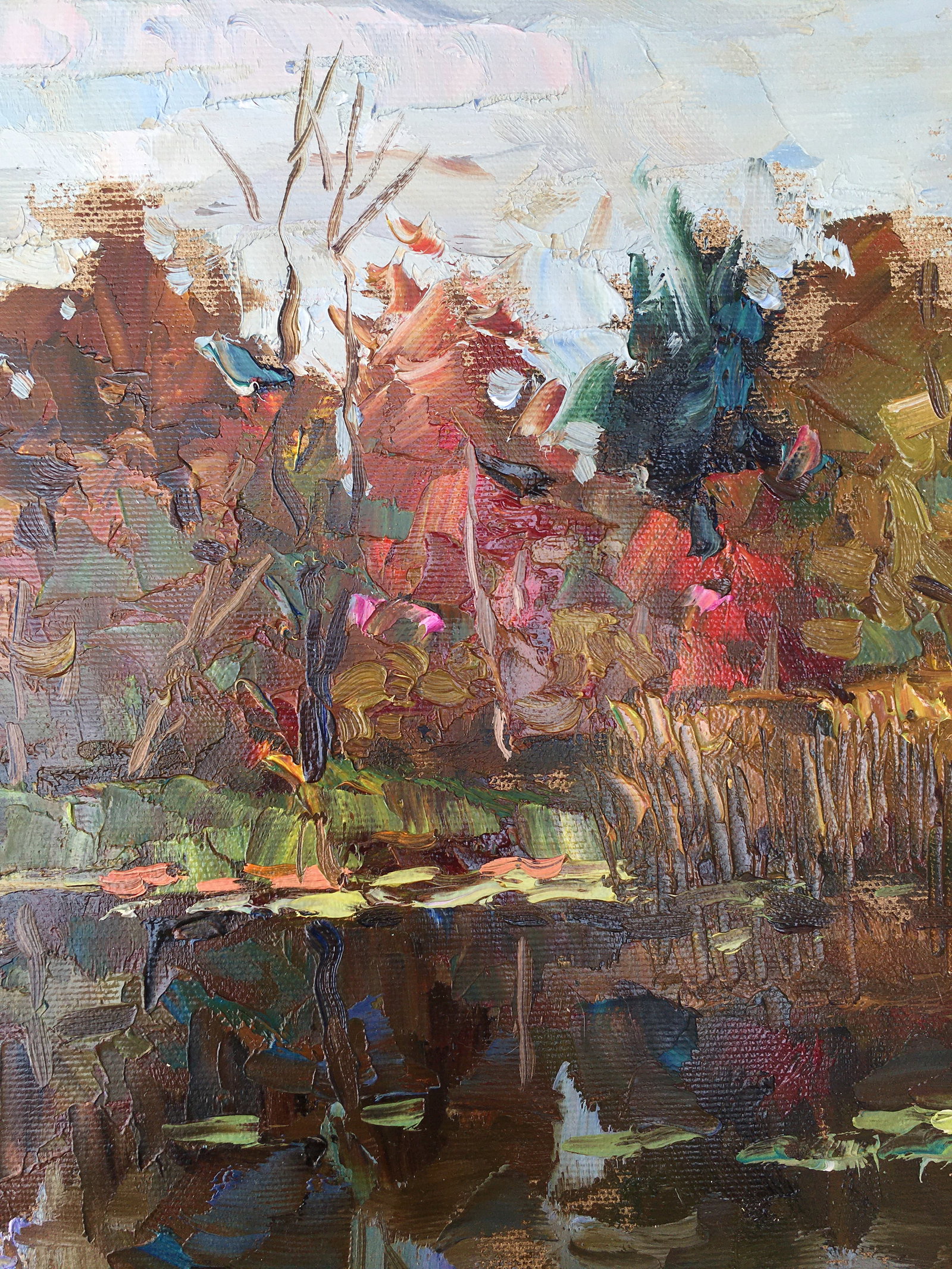 Oil painting Forest Pond Sergey Ivanovich Animov - 7