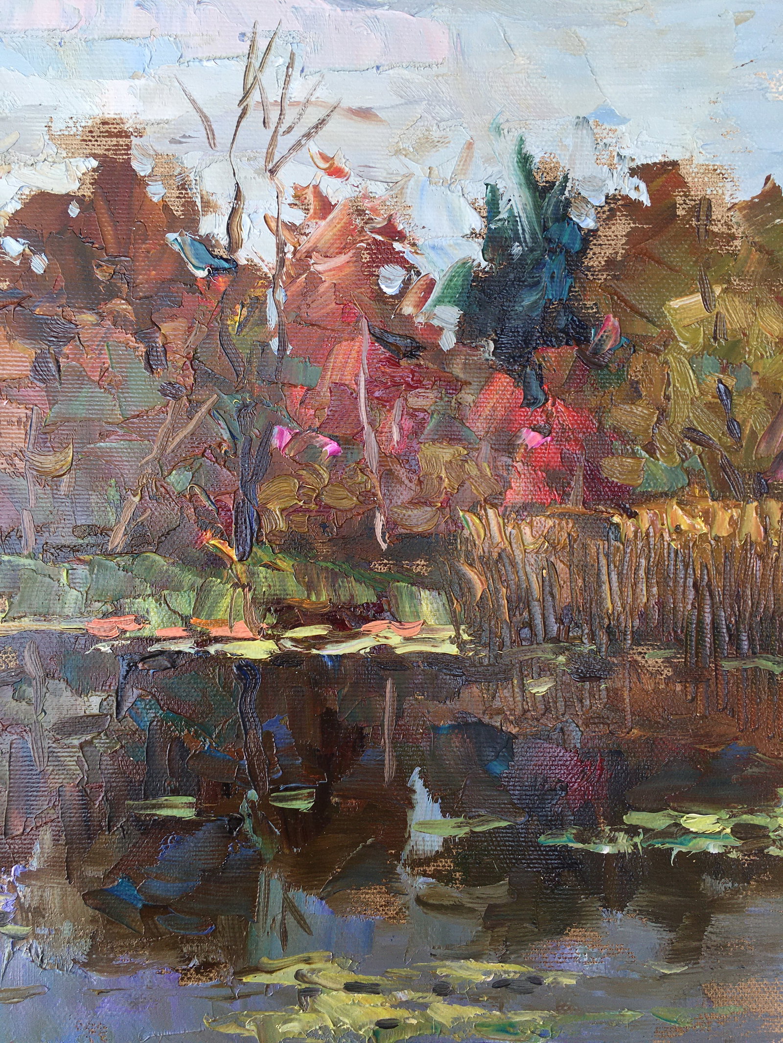 Oil painting Forest Pond Sergey Ivanovich Animov - 8