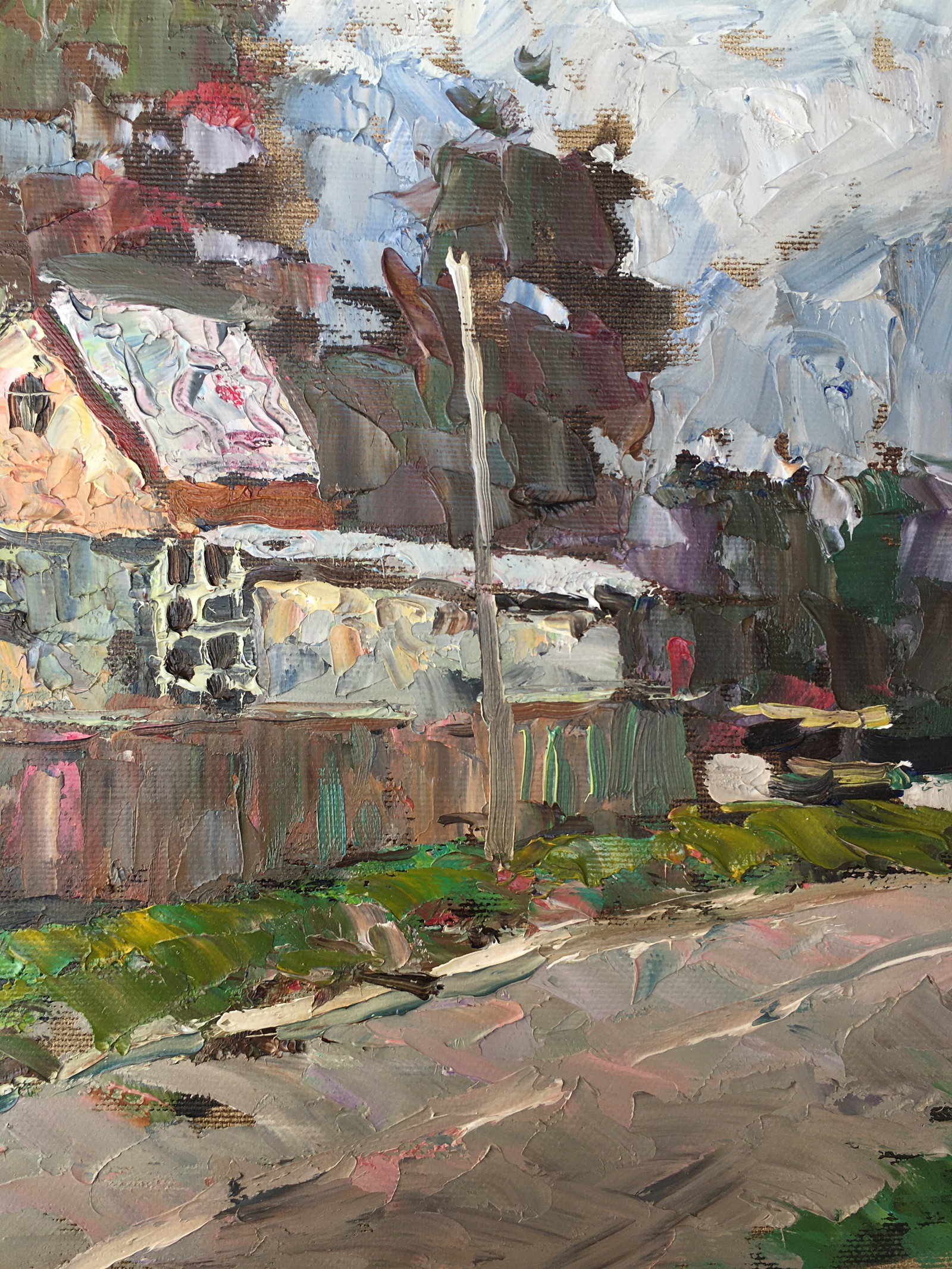 Oil painting Suburban village Sergey Ivanovich Animov - 10